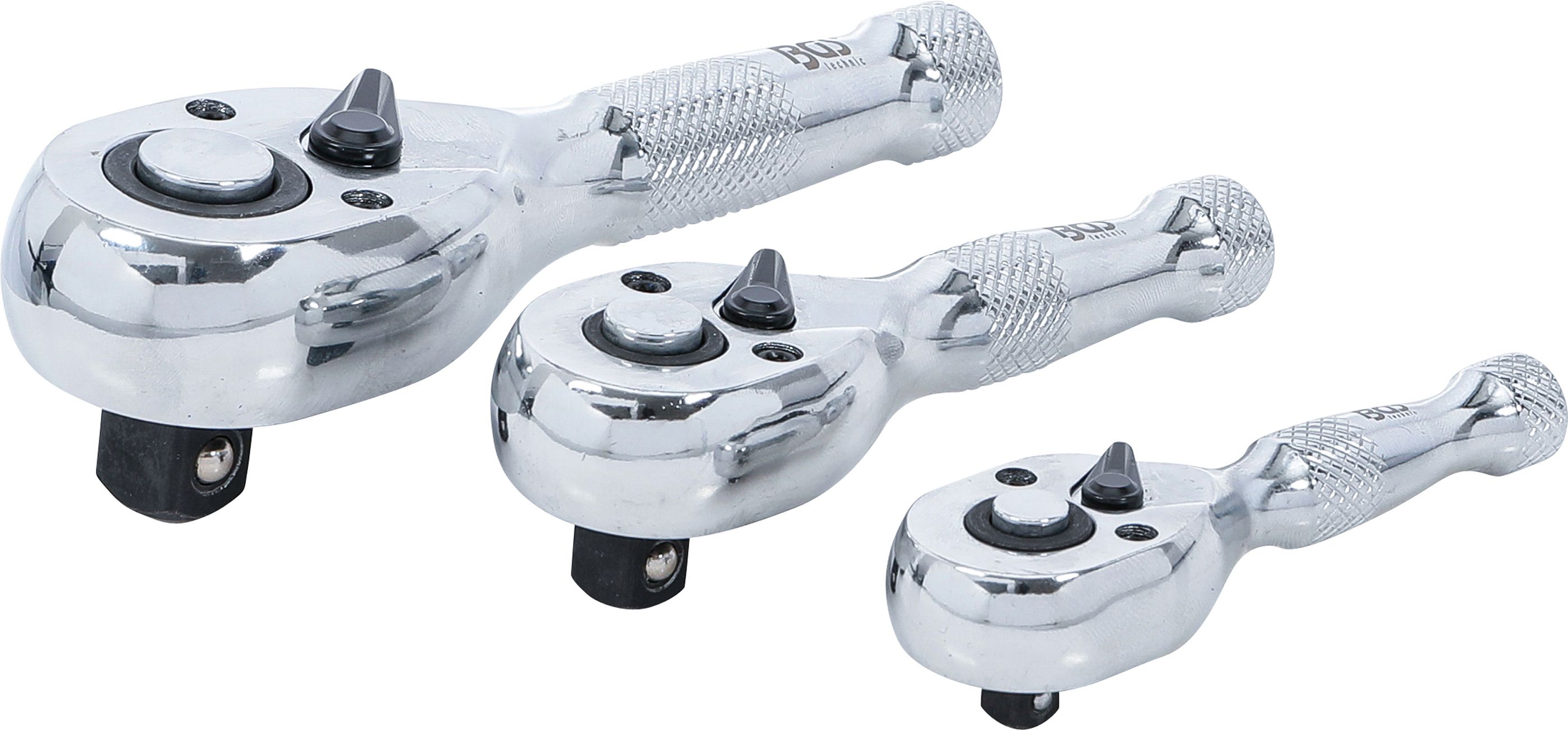 BGS 215 Mini-Umschaltknarren-Satz | 6,3 mm (1/4") / 10 mm (3/8") / 12,5 mm (1/2") | 3-tlg.