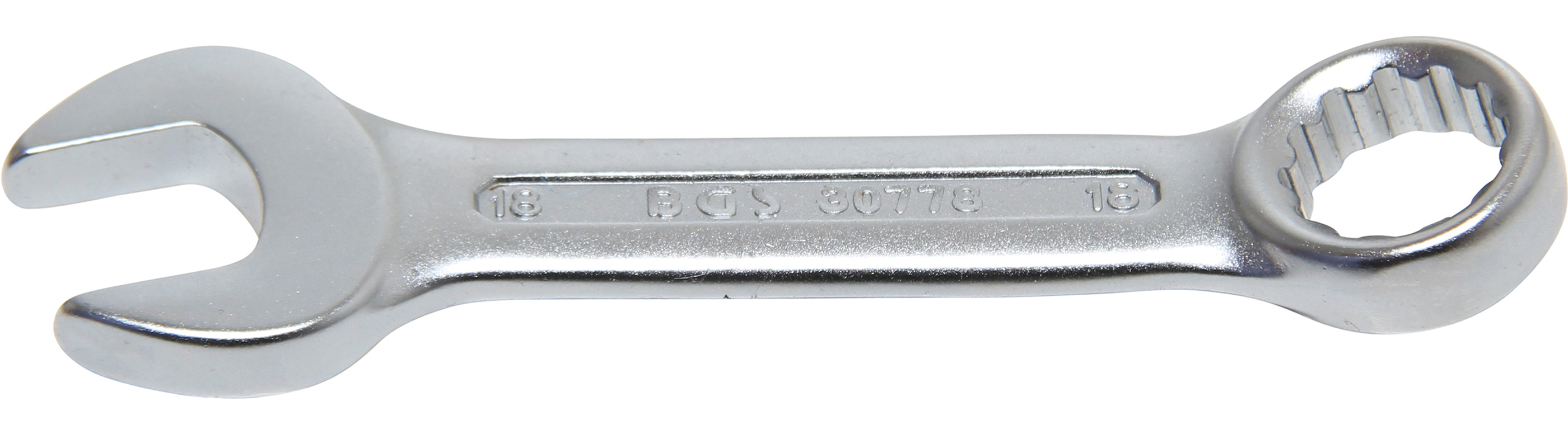 BGS 30778 Maul-Ringschlüssel, extra kurz | SW 18 mm BGS 30778 Maul-Ringschlüssel, extra kurz | SW 18 mm