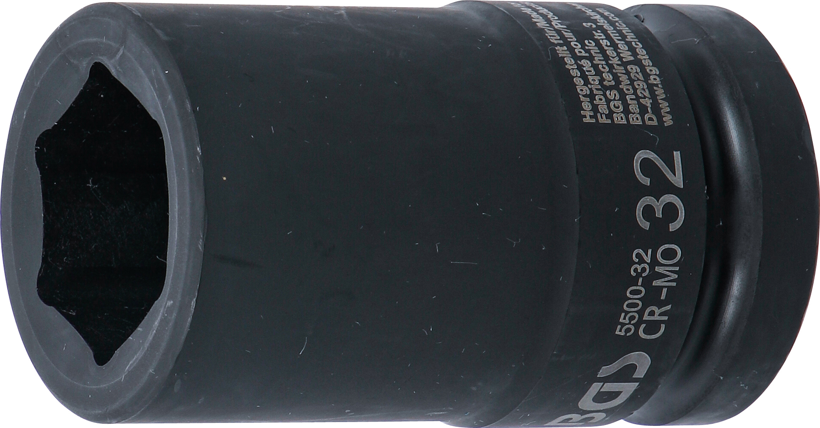 BGS 5500-32 Kraft-Steckschlüssel-Einsatz Sechskant, tief | Antrieb Innenvierkant 25 mm (1") | SW 32 mm