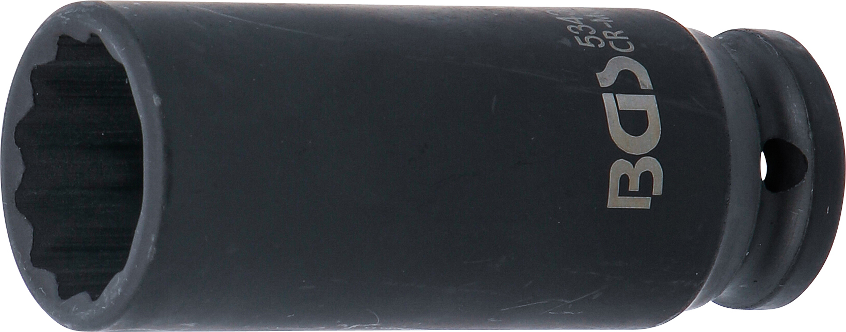 BGS 5343 Kraft-Steckschlüssel-Einsatz Zwölfkant, tief | Antrieb Innenvierkant 12,5 mm (1/2") | SW 24 mm