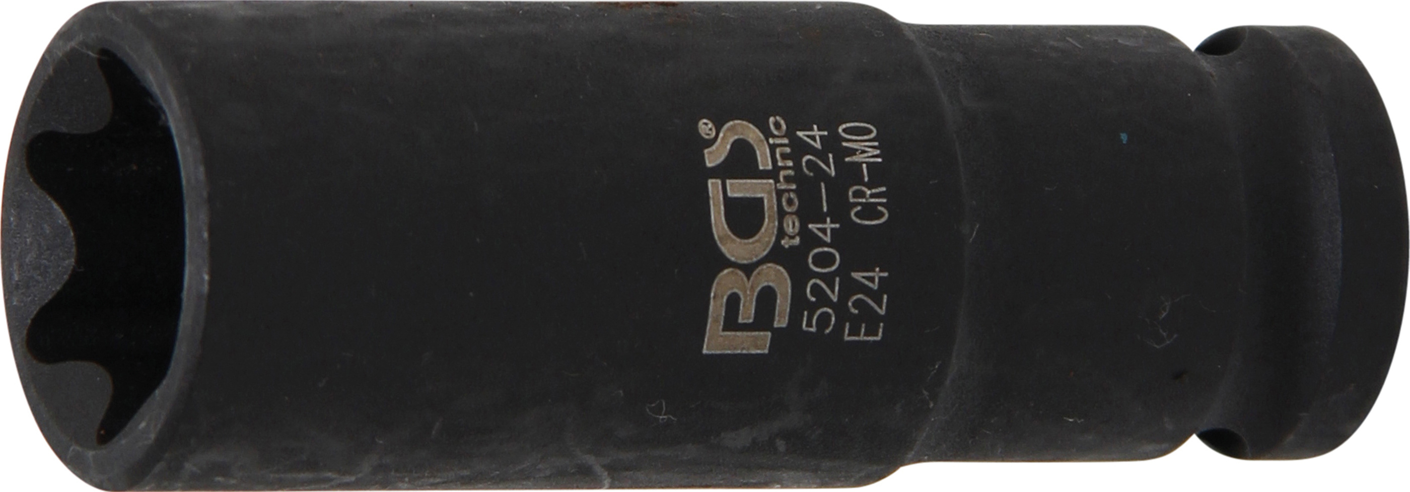 BGS 5204-24 Kraft-Steckschlüssel-Einsatz E-Profil, tief | Antrieb Innenvierkant 12,5 mm (1/2") | SW E24