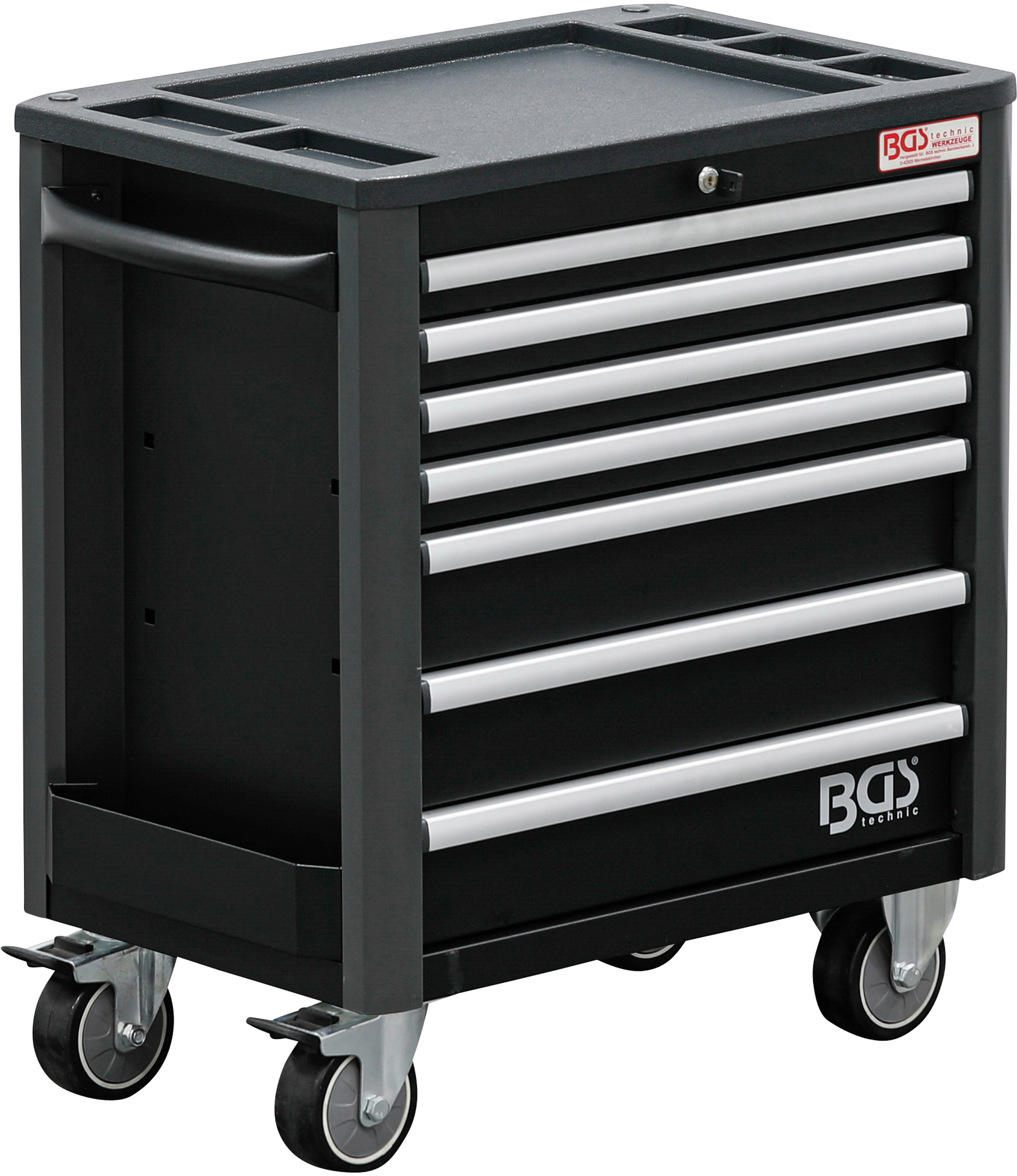 BGS 4102 Werkstattwagen | 7 Schubladen | extra geringe Bauhöhe | leer