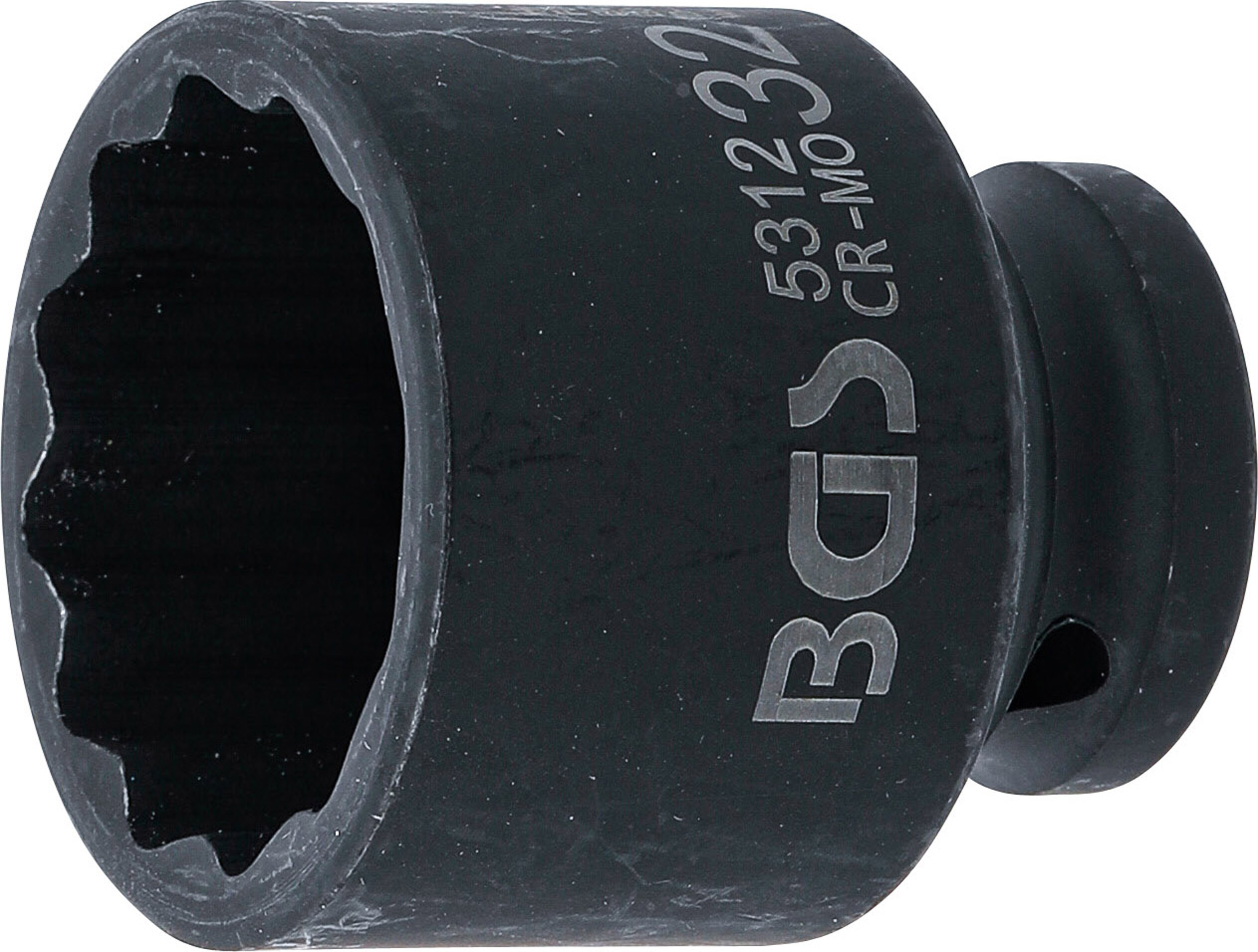 BGS 5312 Kraft-Steckschlüssel-Einsatz Zwölfkant | Antrieb Innenvierkant 12,5 mm (1/2") | SW 32 mm