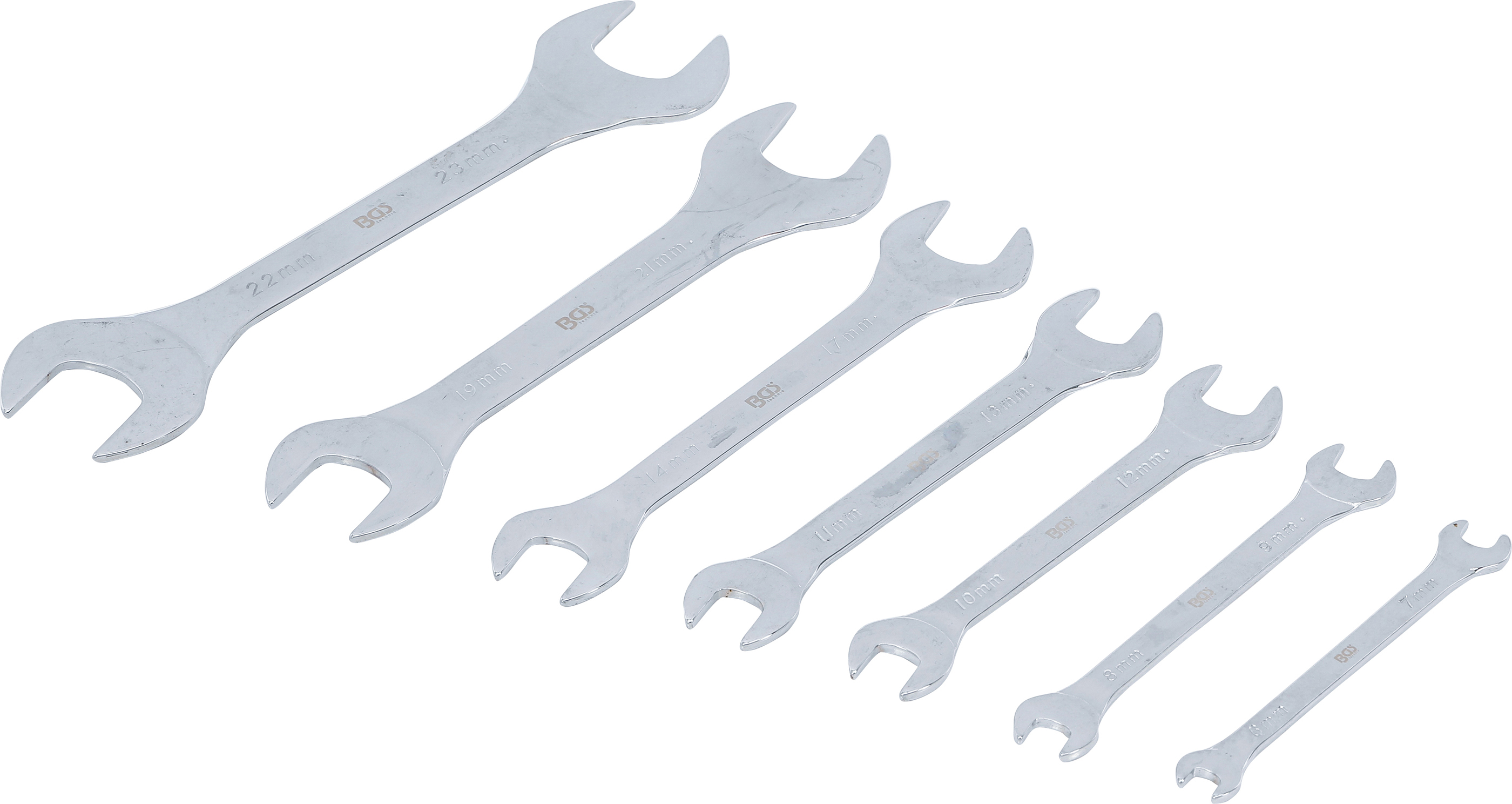 BGS 9019 Doppel-Maulschlüssel-Satz | extra flach | SW 6 - 23 mm | 7-tlg.