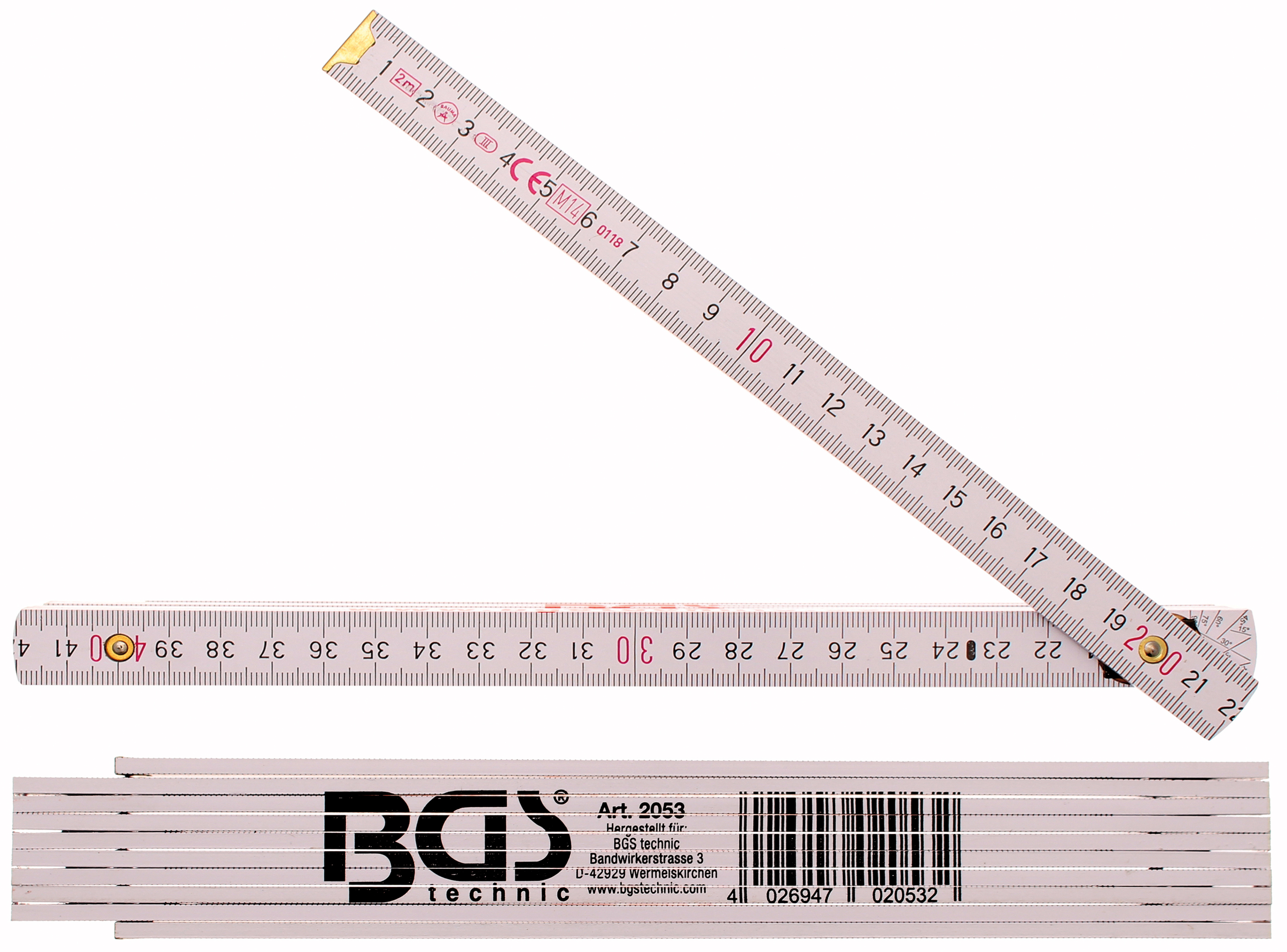 BGS 2053 Holz-Gliedermaßstab | 2 m