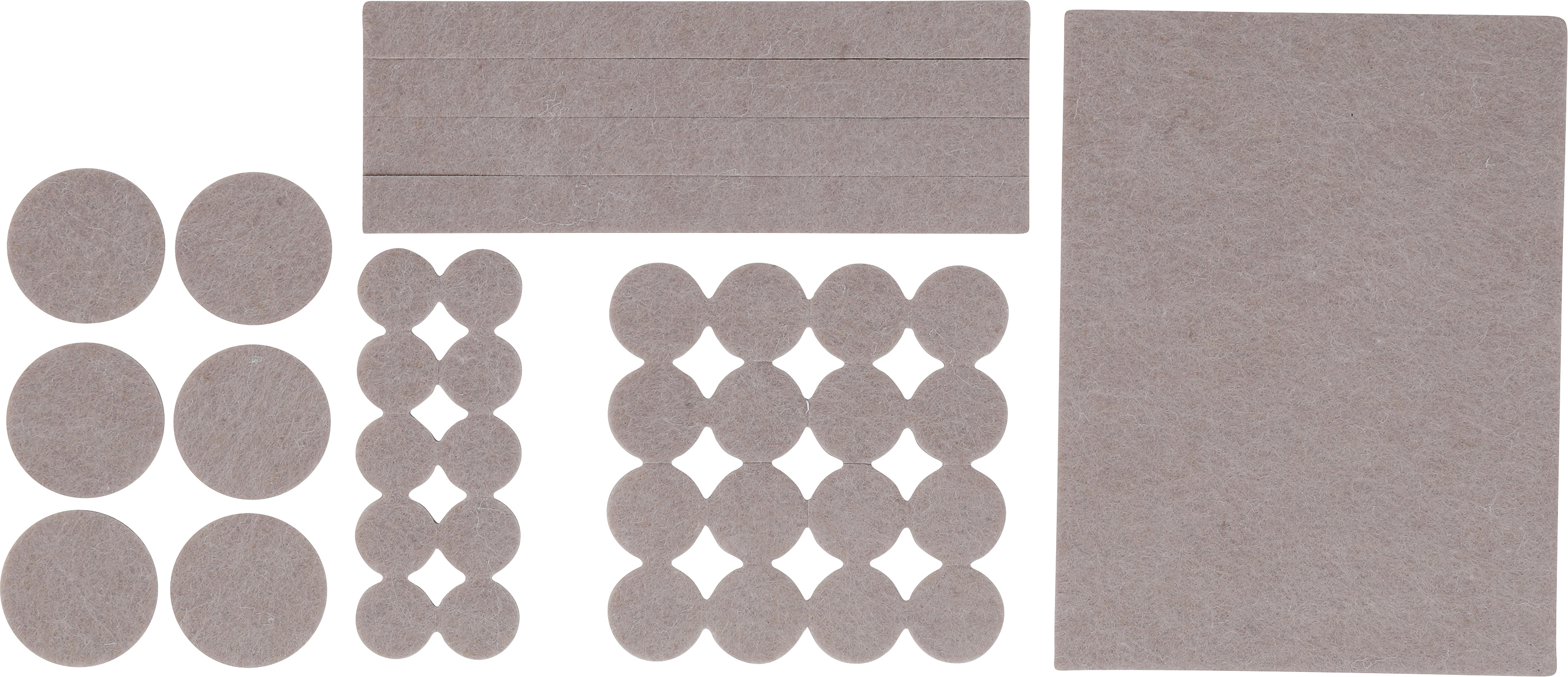 BGS 80715 Filzgleiter-Satz | beige | 38-tlg.