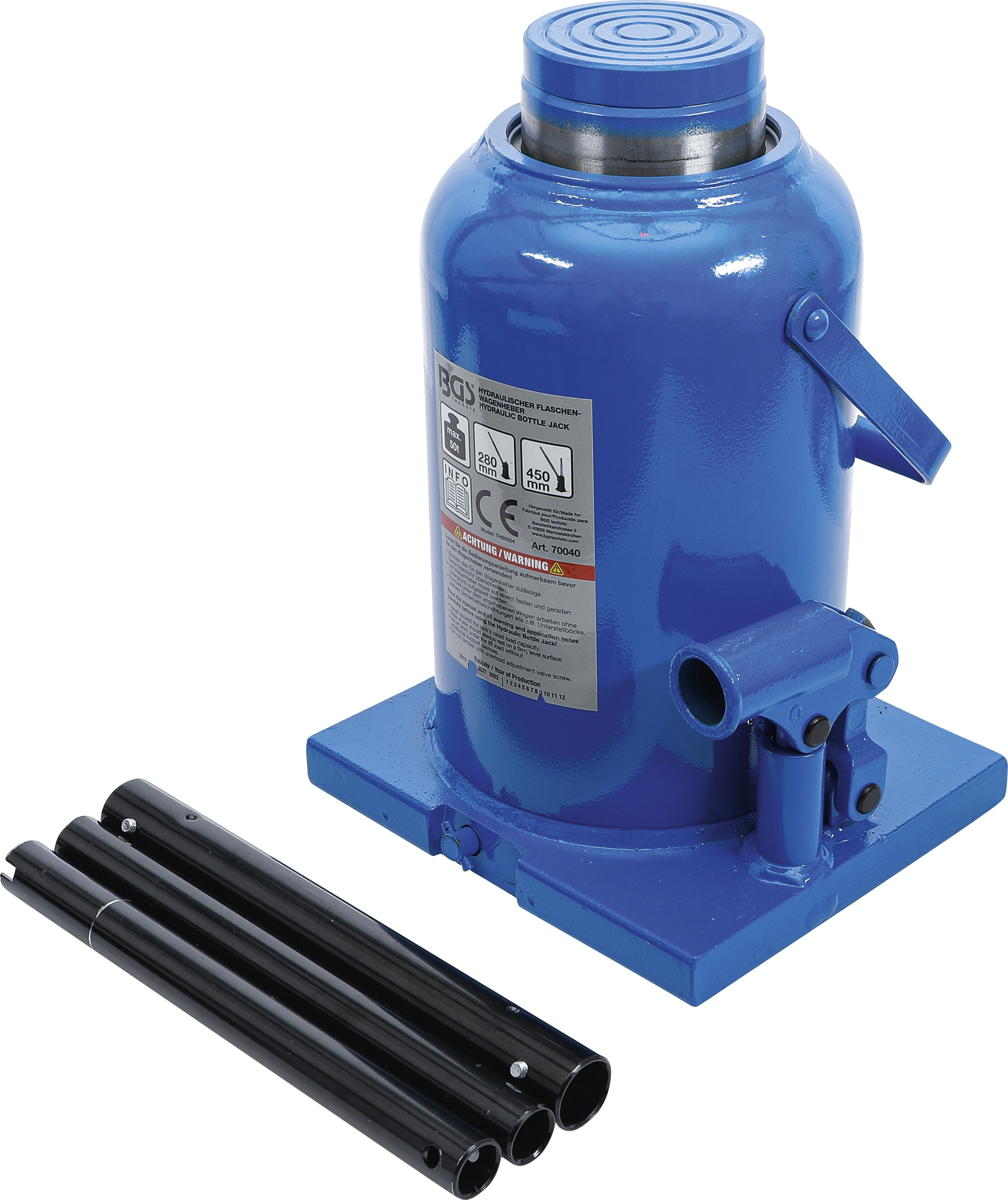 BGS 70040 Hydraulischer Flaschen-Wagenheber | 50 t