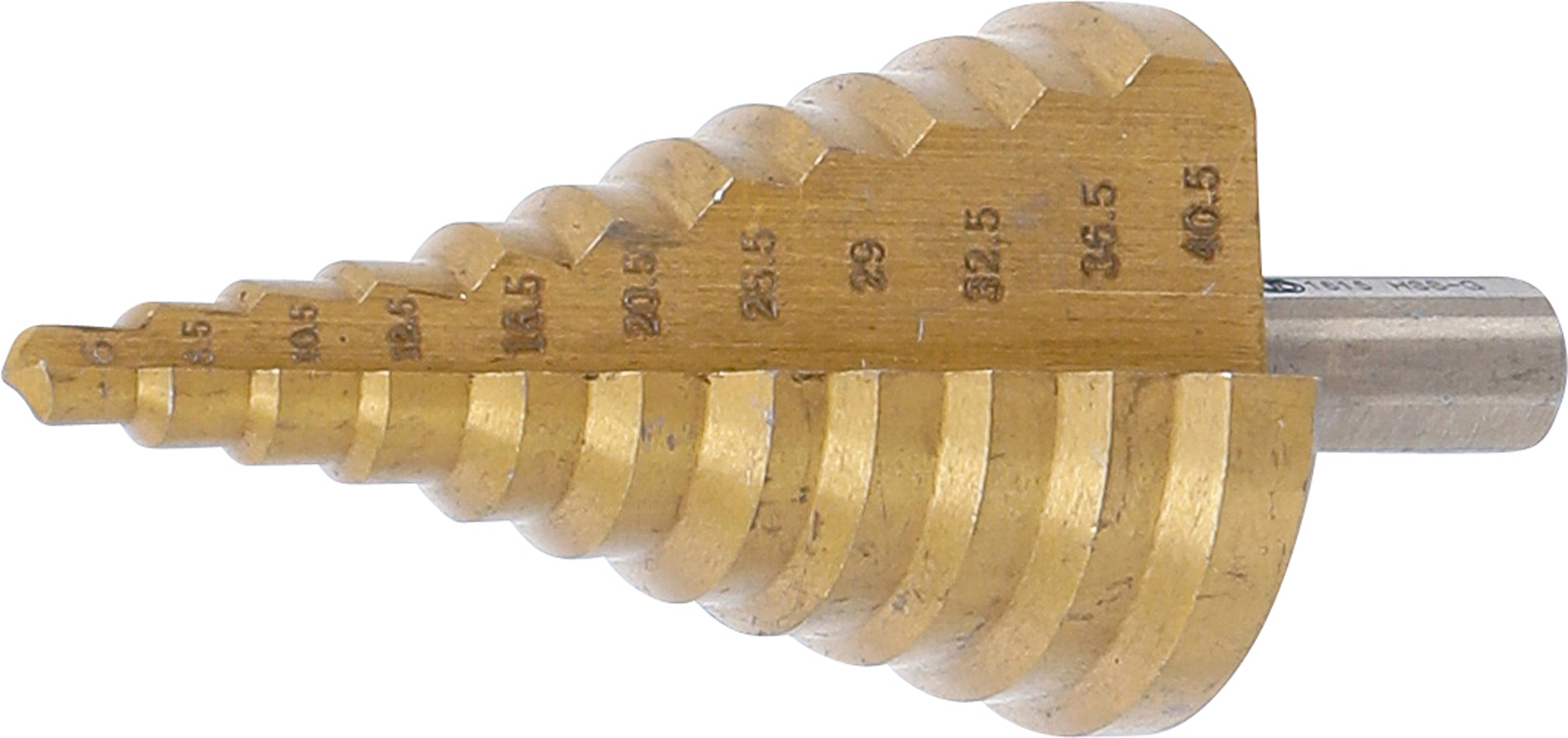 BGS 1615 Stufenbohrer | titannitriert | Ø 6 - 40,5 mm