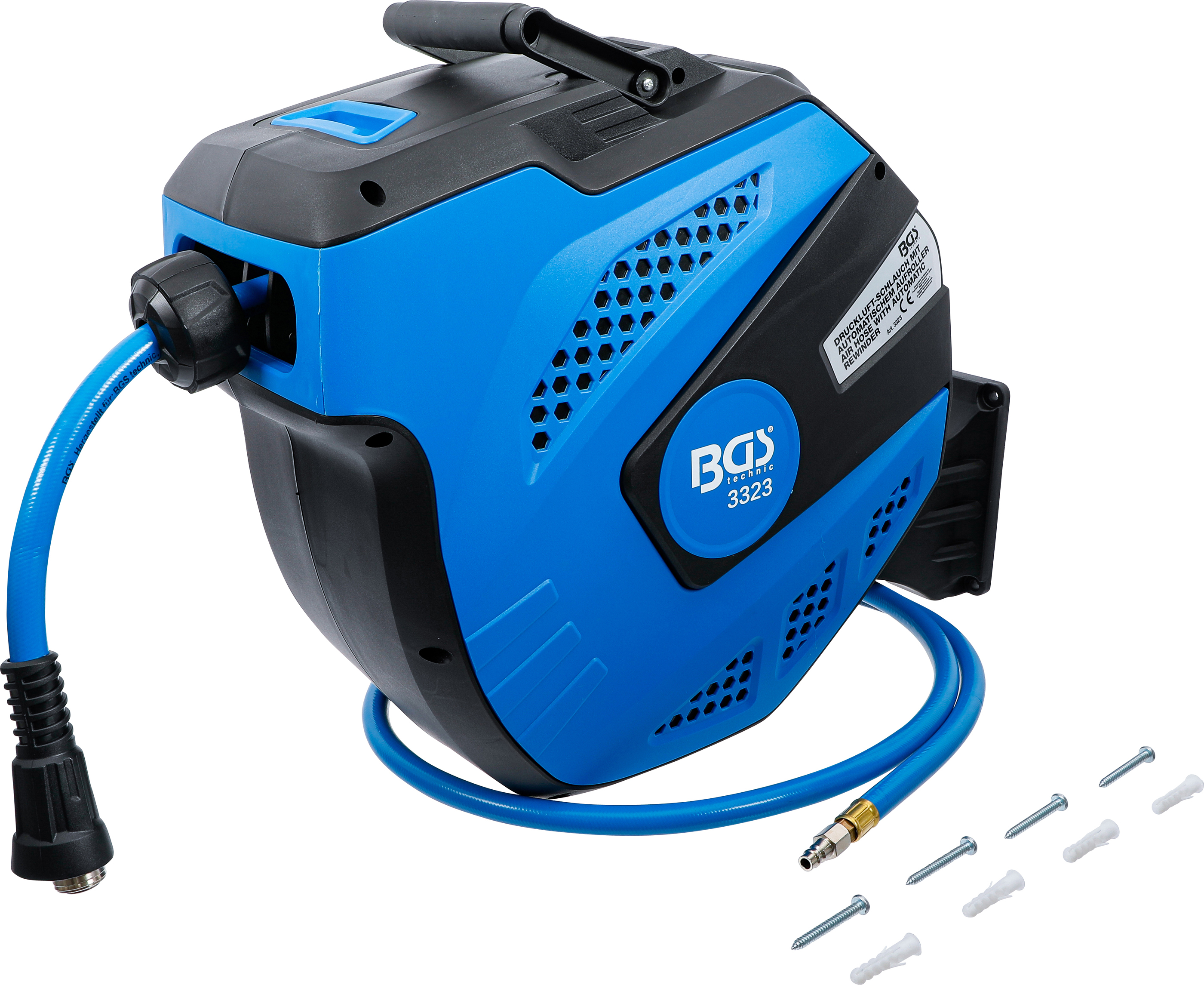BGS 3323 Druckluftschlauch mit Aufroller | automatisch | 12 m + 2 m