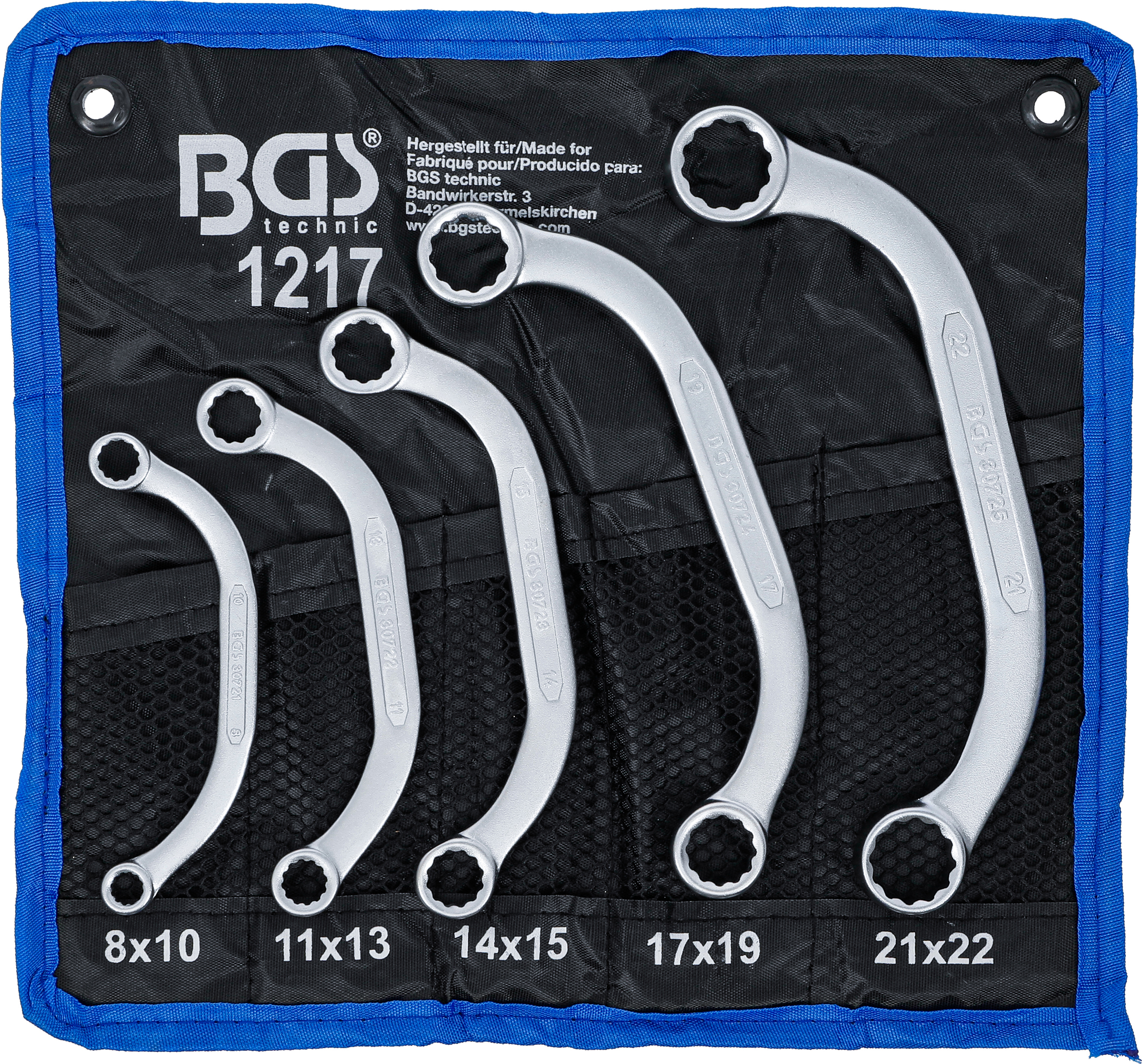 BGS 1217 Starter- und Blockschlüssel-Satz | 8 x 10 - 21 x 22 mm | 5-tlg.