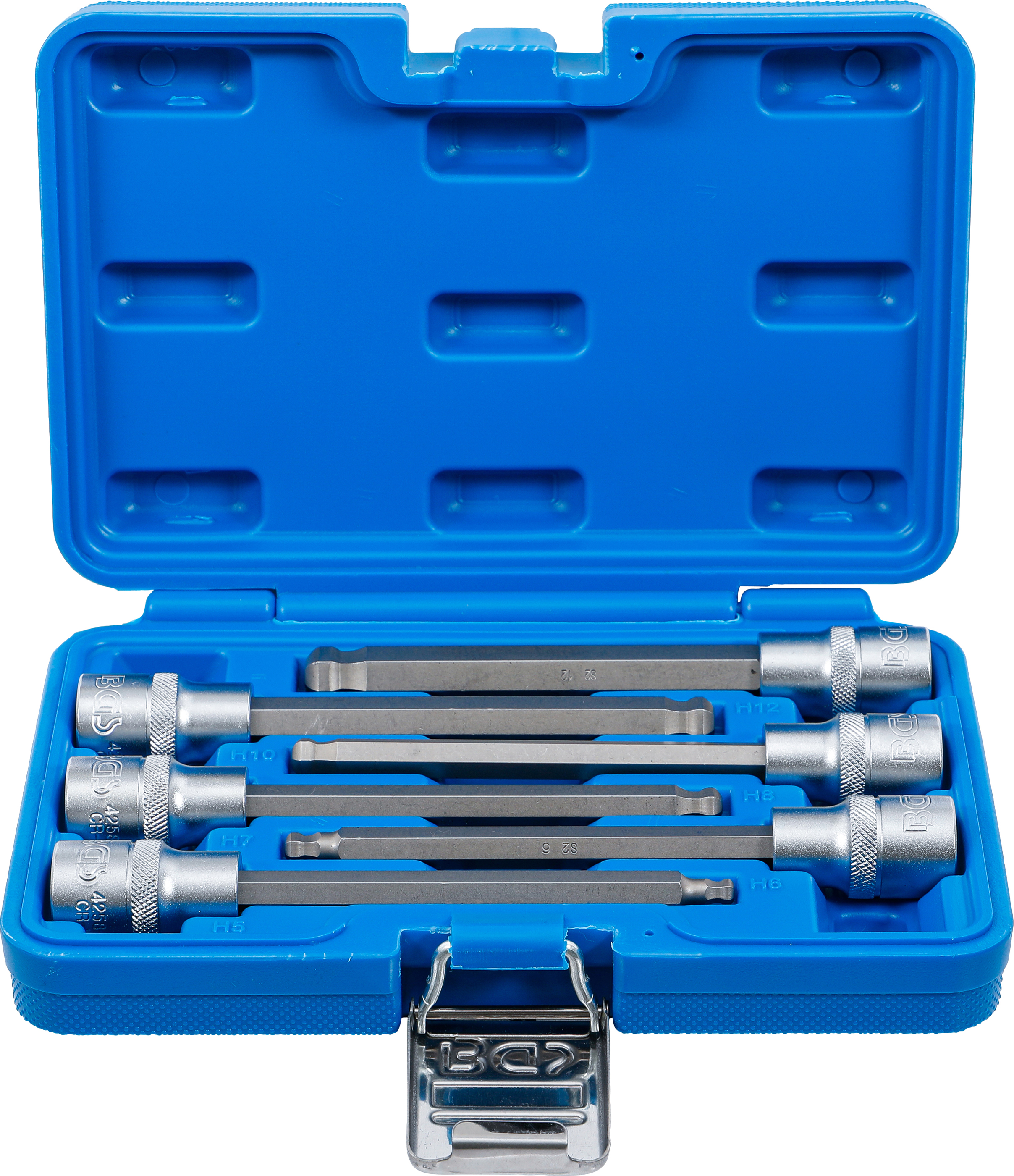 BGS 4258 Bit-Einsatz-Satz | Antrieb Innenvierkant 12,5 mm (1/2") | Innensechskant mit Kugelkopf 5 - 12 mm | 6-tlg.