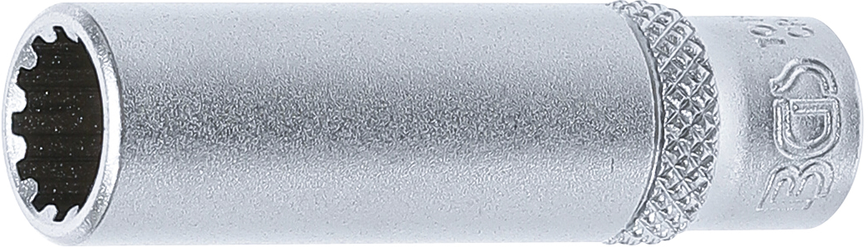 BGS 10159 Steckschlüssel-Einsatz Gear Lock, tief | Antrieb Innenvierkant 6,3 mm (1/4") | SW 9 mm