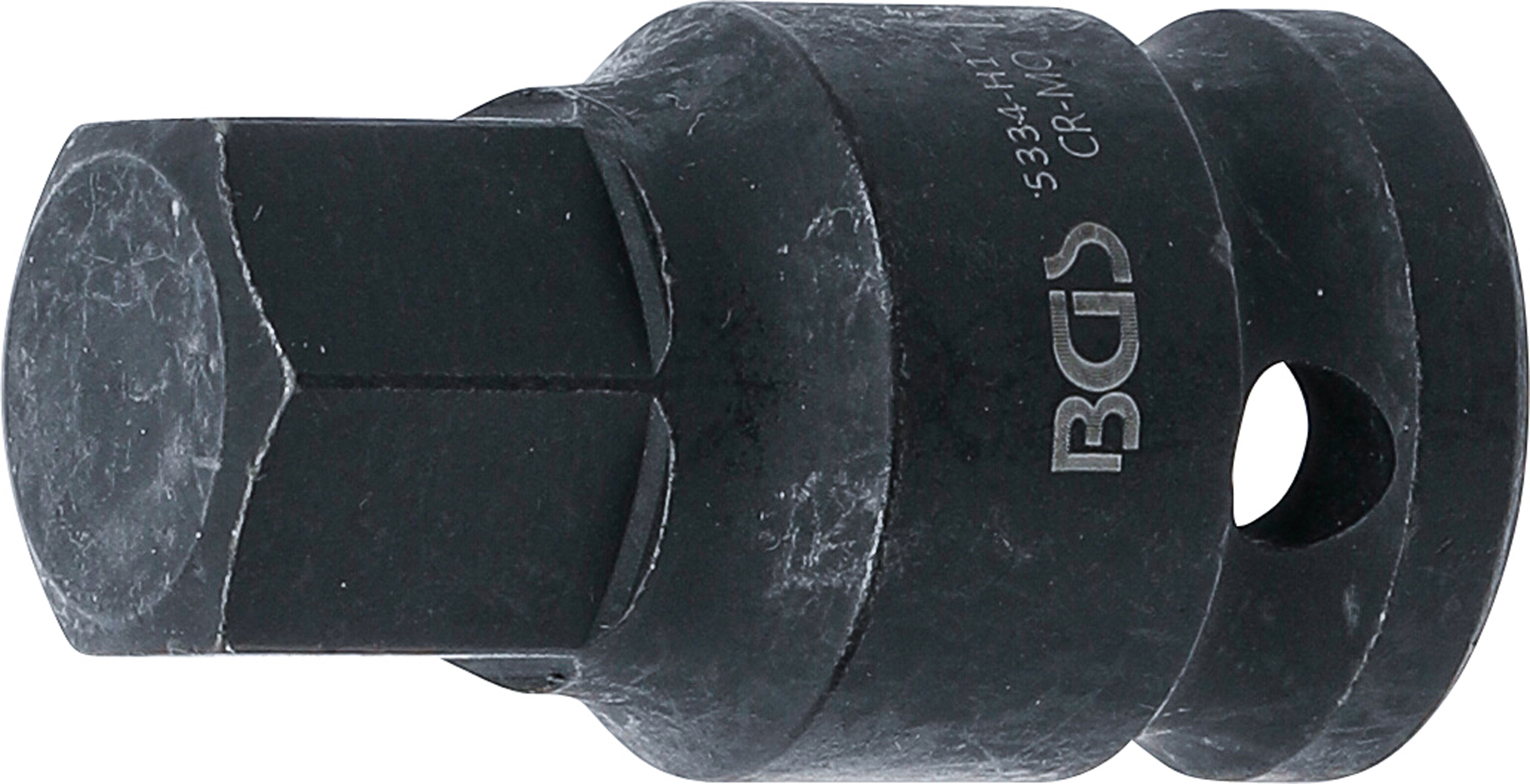 BGS 5334-H17 Kraft-Bit-Einsatz | Länge 42 mm | Antrieb Innenvierkant 12,5 mm (1/2") | Innensechskant 17 mm