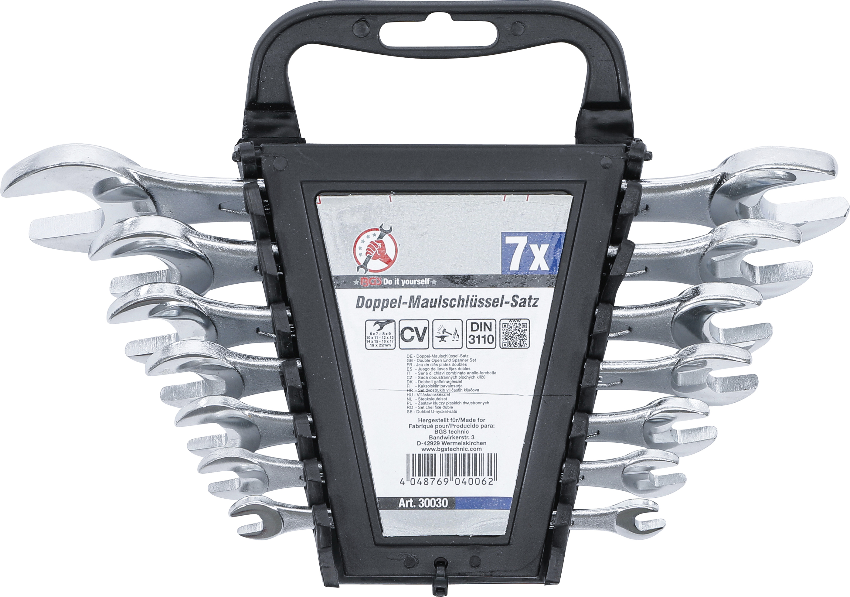 BGS 30030 Doppel-Maulschlüssel-Satz | SW 6 x 7 - 19 x 22 mm | 7-tlg.