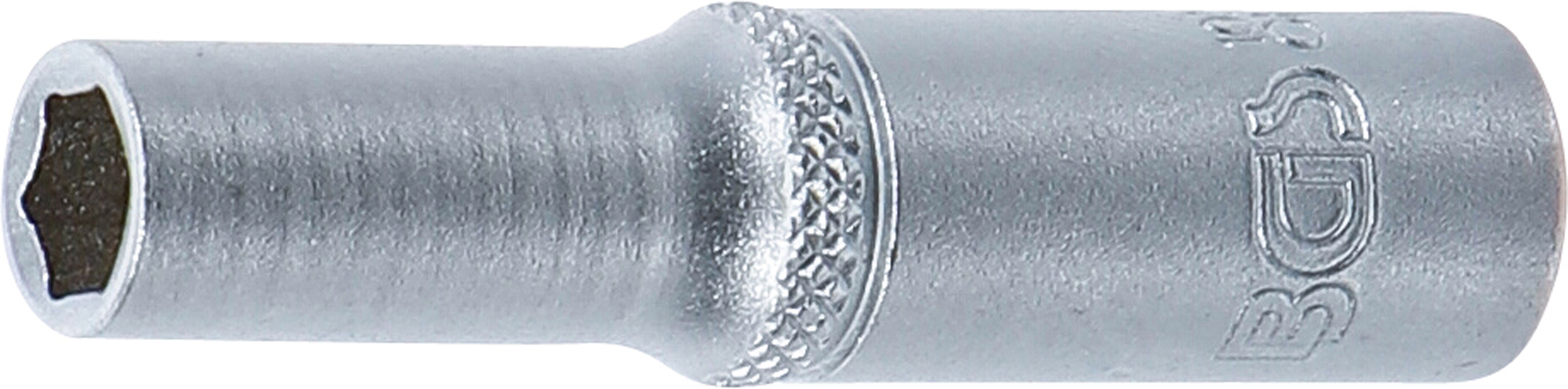 BGS 10506 Steckschlüssel-Einsatz Sechskant, tief | Antrieb Innenvierkant 6,3 mm (1/4") | SW 6 mm