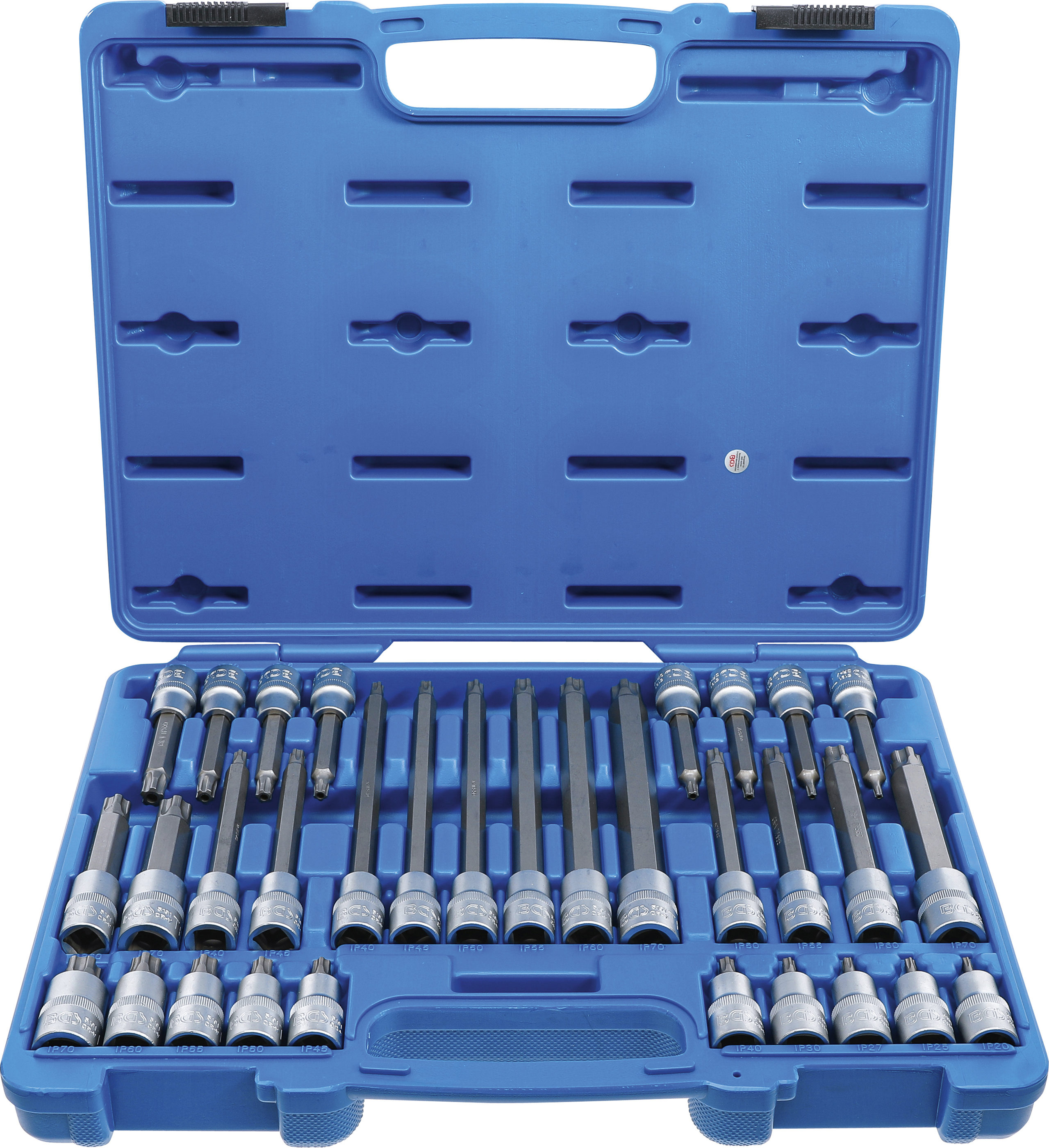 BGS 5191 Bit-Einsatz-Satz | Antrieb Innenvierkant 12,5 mm (1/2") | TPS-Profil (für Torx Plus) mit Bohrung TPS20 - TPS70 | 32-tlg.