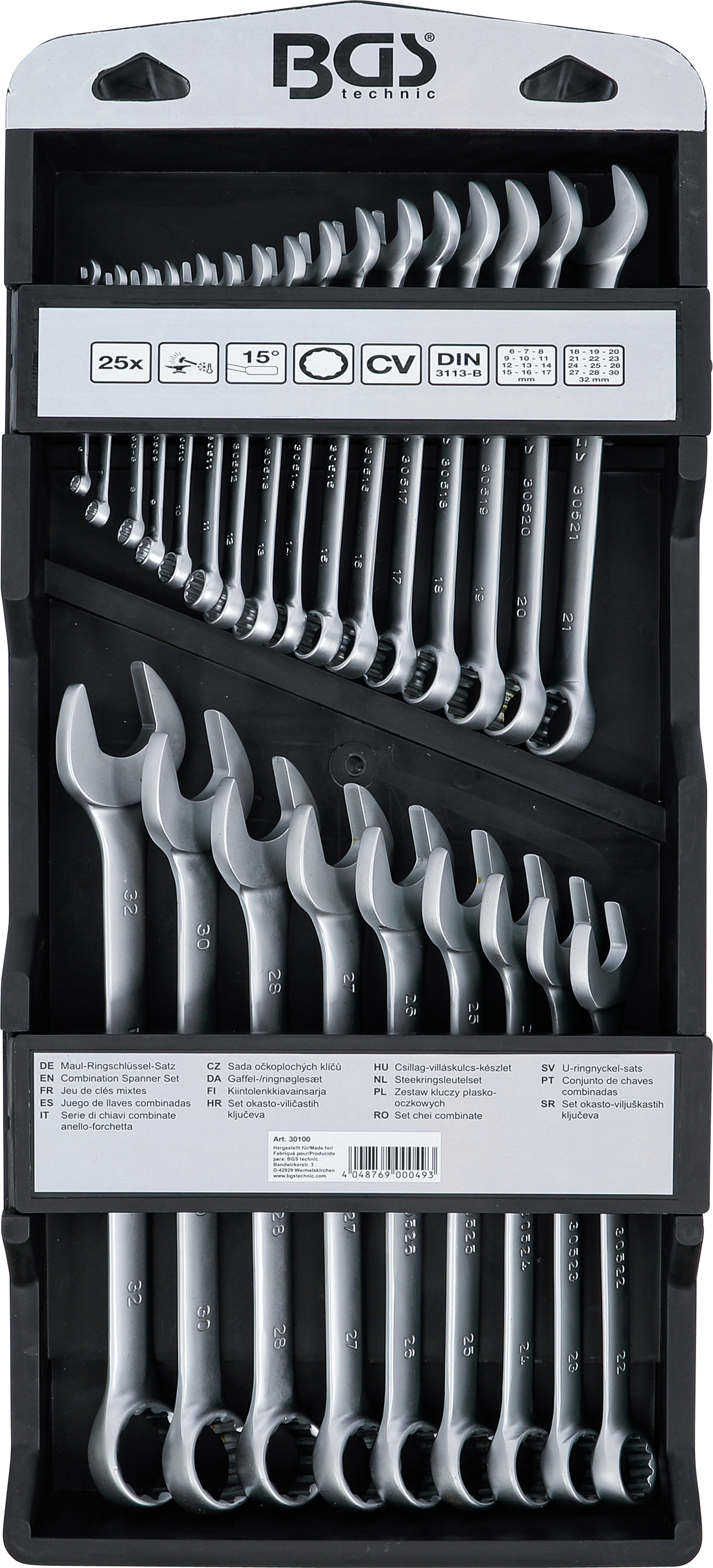 BGS 30100 Maul-Ringschlüssel-Satz | SW 6 - 32 mm | 25-tlg.