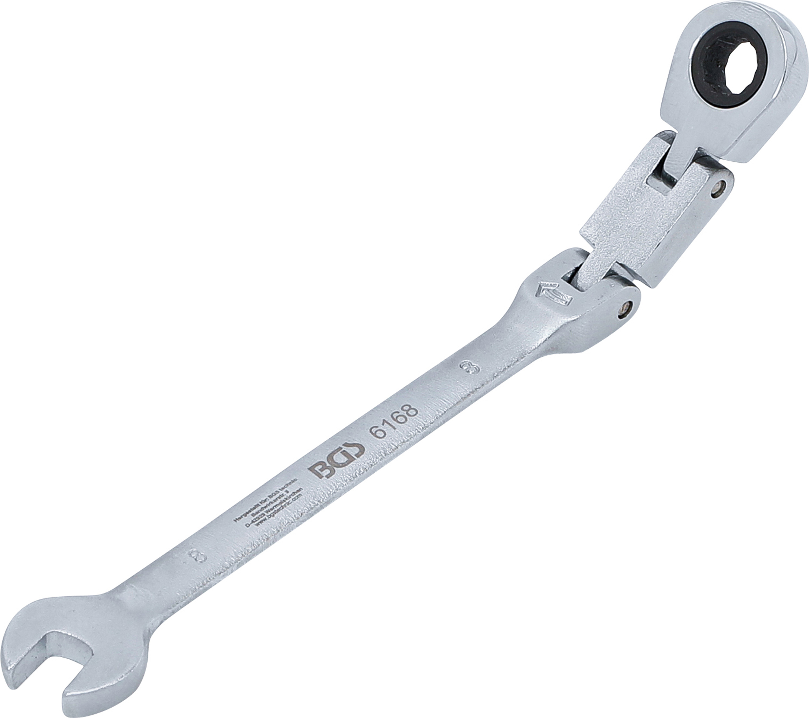 BGS 6168 Doppelgelenk-Ratschenring-Maulschlüssel | abwinkelbar | SW 8 mm