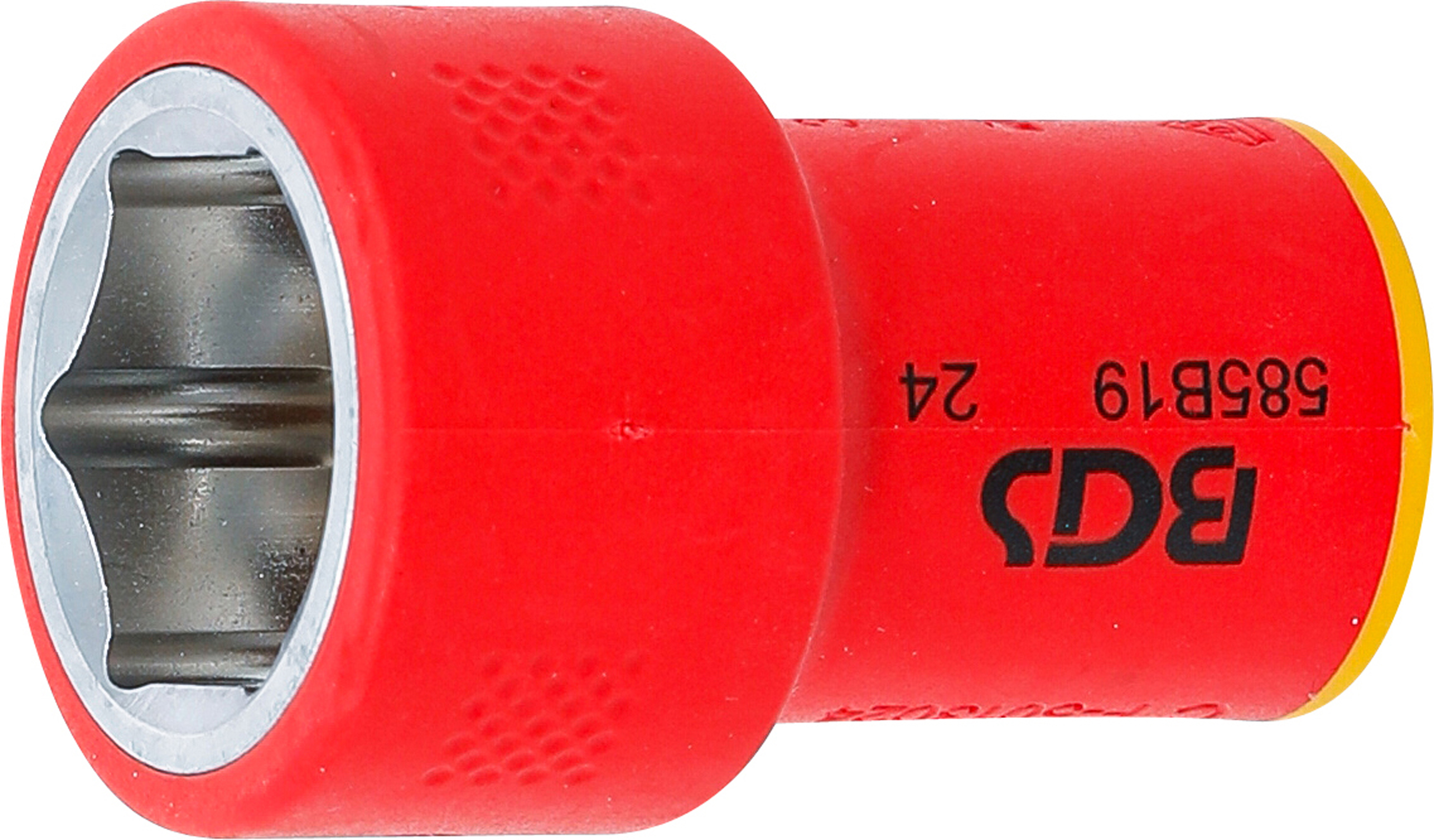 BGS 35879 VDE-Steckschlüssel-Einsatz Sechskant | Antrieb Innenvierkant 10 mm (3/8") | SW 19 mm