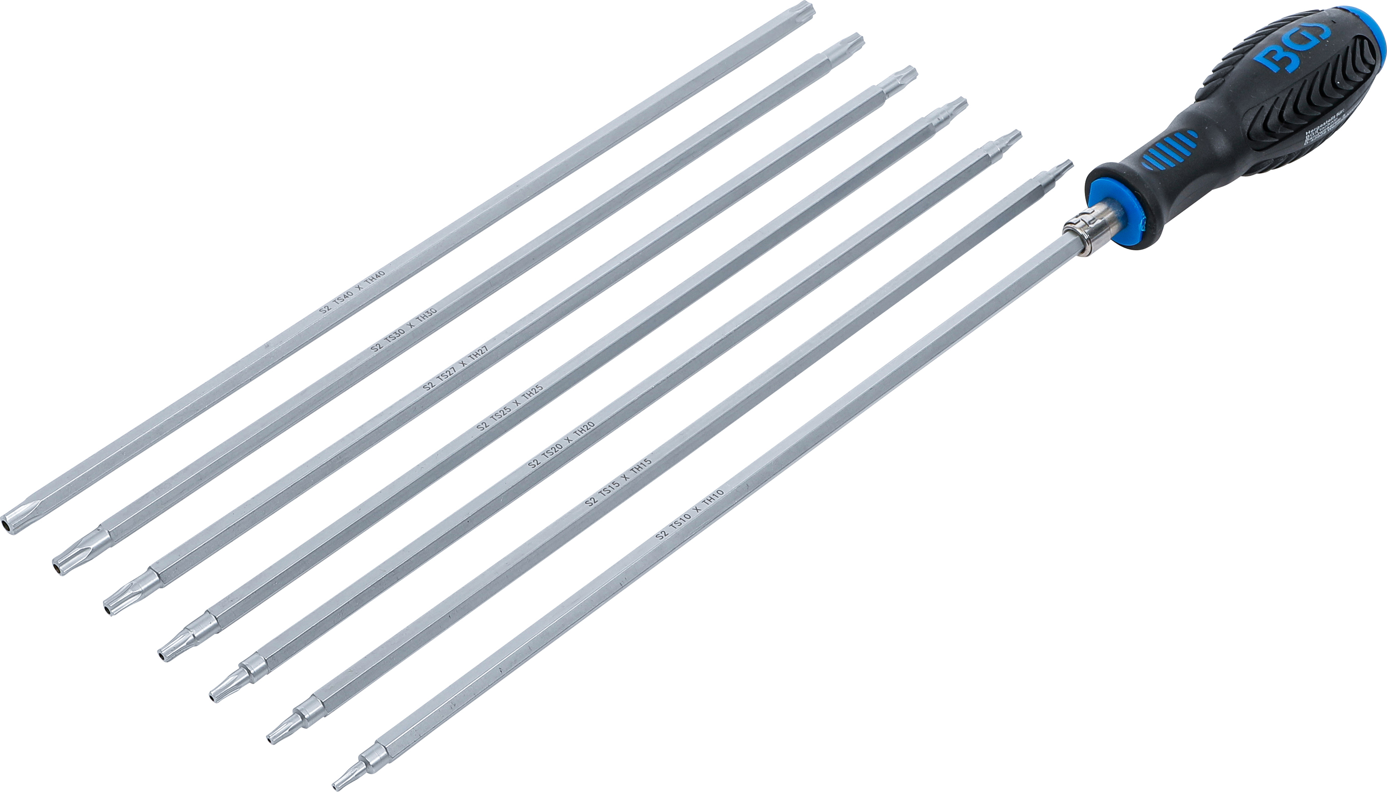 BGS 2325 Schraubendreher-Satz mit Wechselklingen | T-Profil (für Torx) / TS-Profil (für Torx Plus) | 8-tlg.