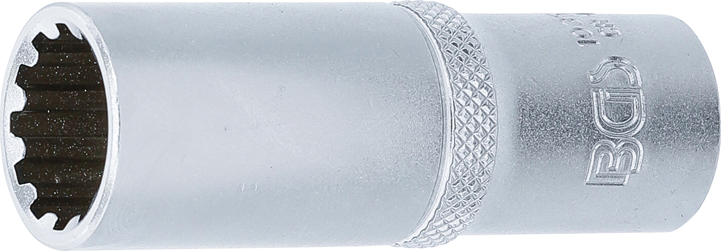 BGS 10355 Steckschlüssel-Einsatz Gear Lock, tief | Antrieb Innenvierkant 10 mm (3/8") | SW 15 mm