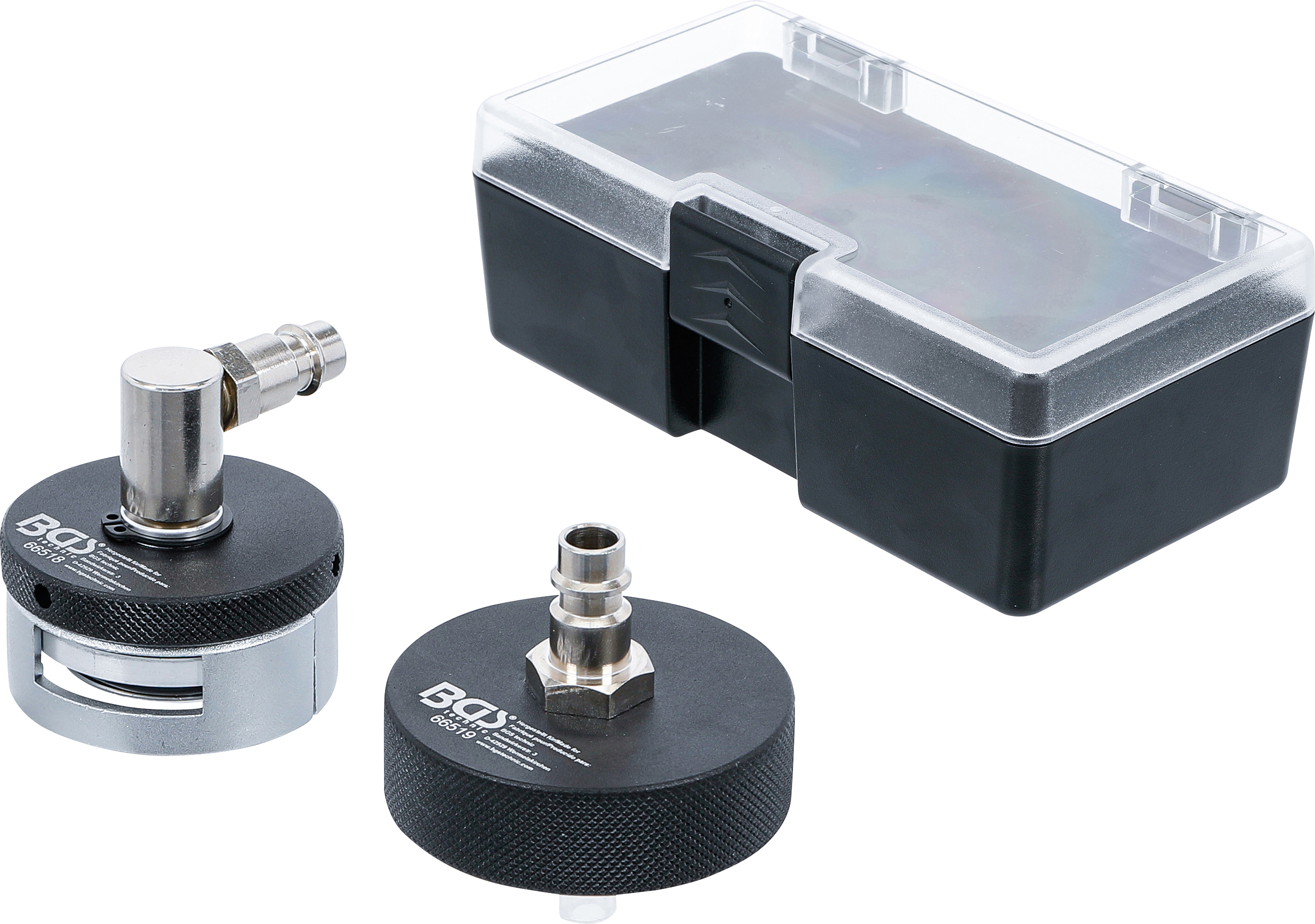 BGS 66517 Adapter-Satz für Druckluft-Bremsenentlüfter | für Tesla Modelle 3, Y, S, X | 2-tlg.
