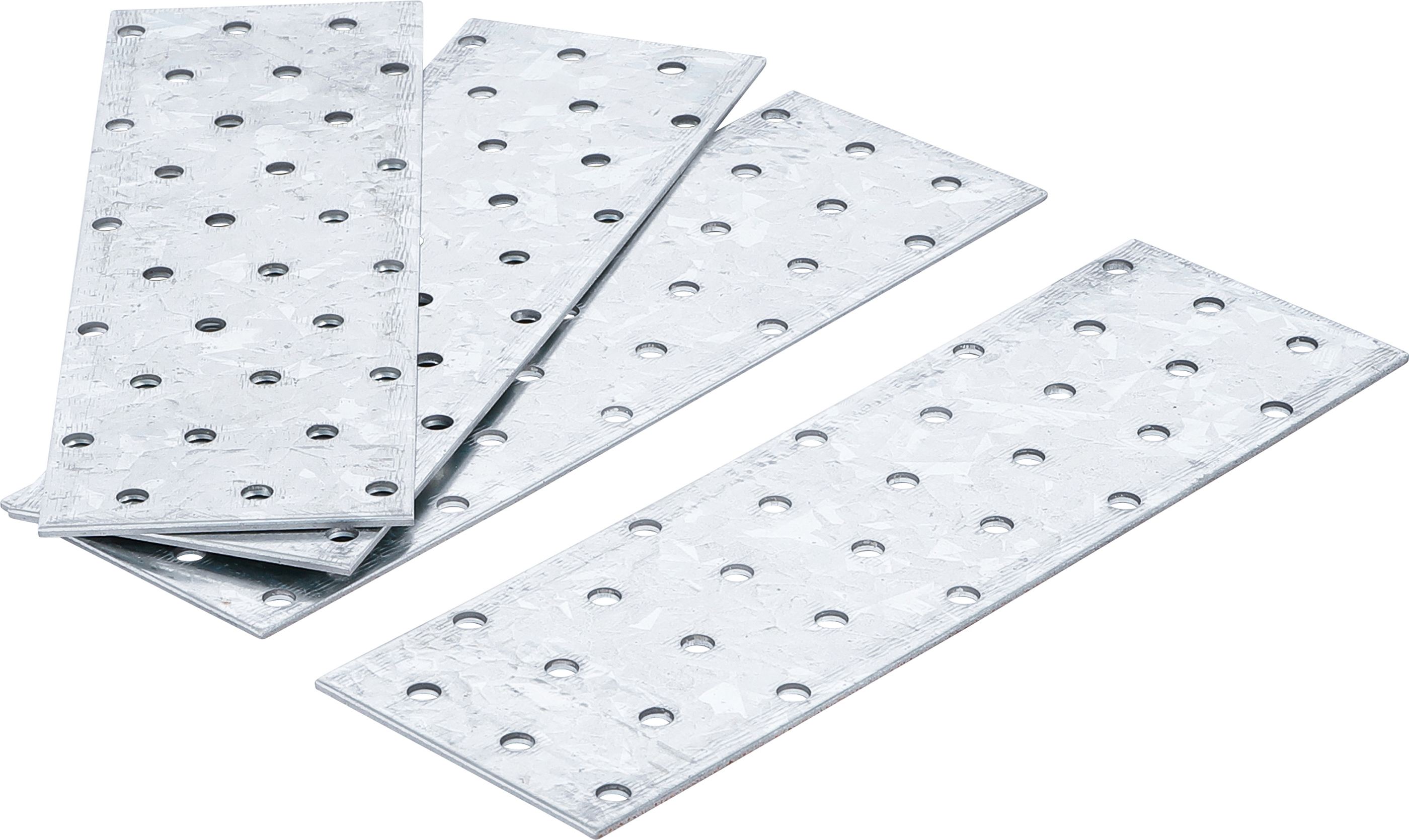 BGS 80795 Stahl-Lochplatten-Satz | 200 x 60 x 2 mm | 4-tlg.