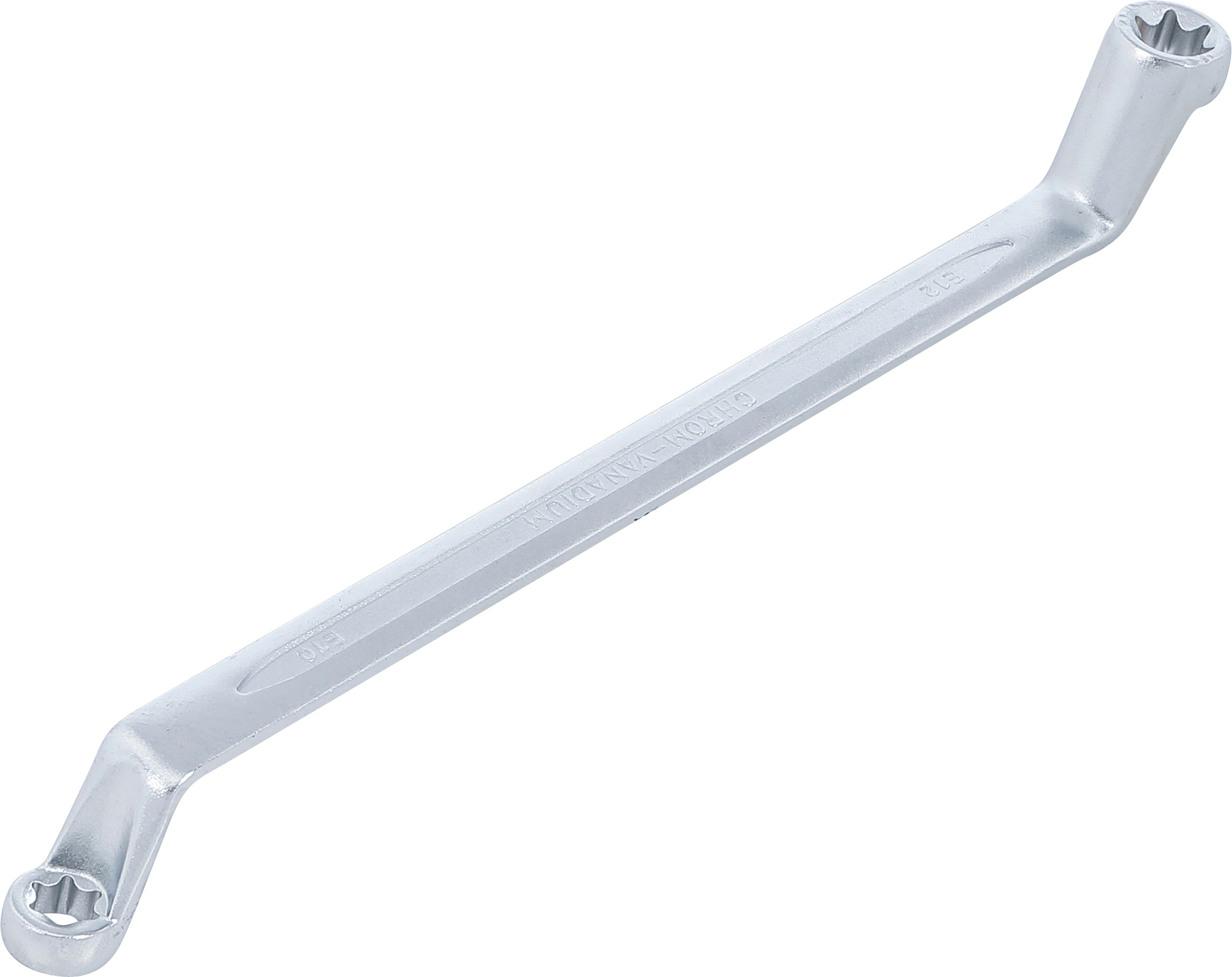 BGS 2281-10X12 Doppel-Ringschlüssel mit E-Profil-Ringköpfen | gekröpft | SW E10 x E12