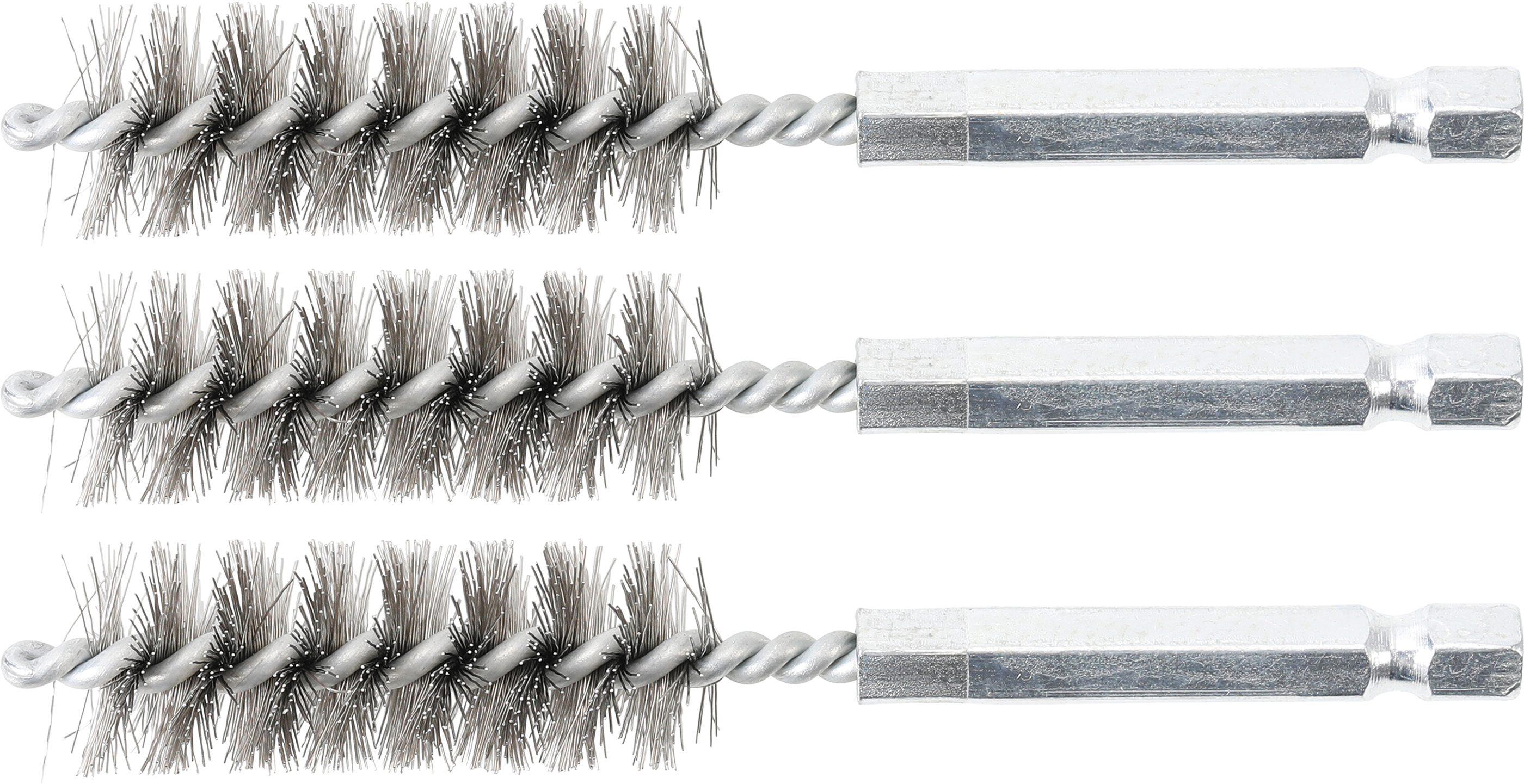 BGS 3078-15-S Stahlbürste | 15 mm | Antrieb Außensechskant 6,3 mm (1/4") | 3-tlg.