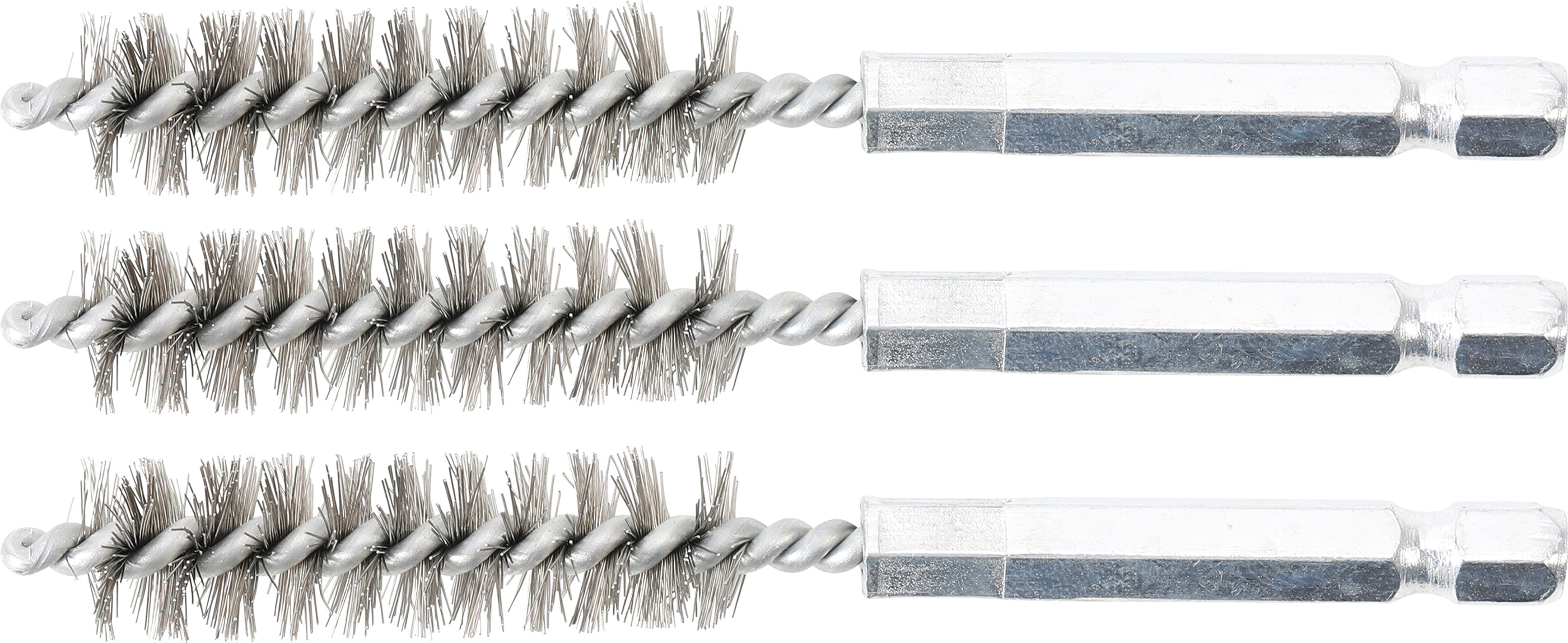 BGS 3078-12-S Stahlbürste | 12 mm | Antrieb Außensechskant 6,3 mm (1/4") | 3-tlg.