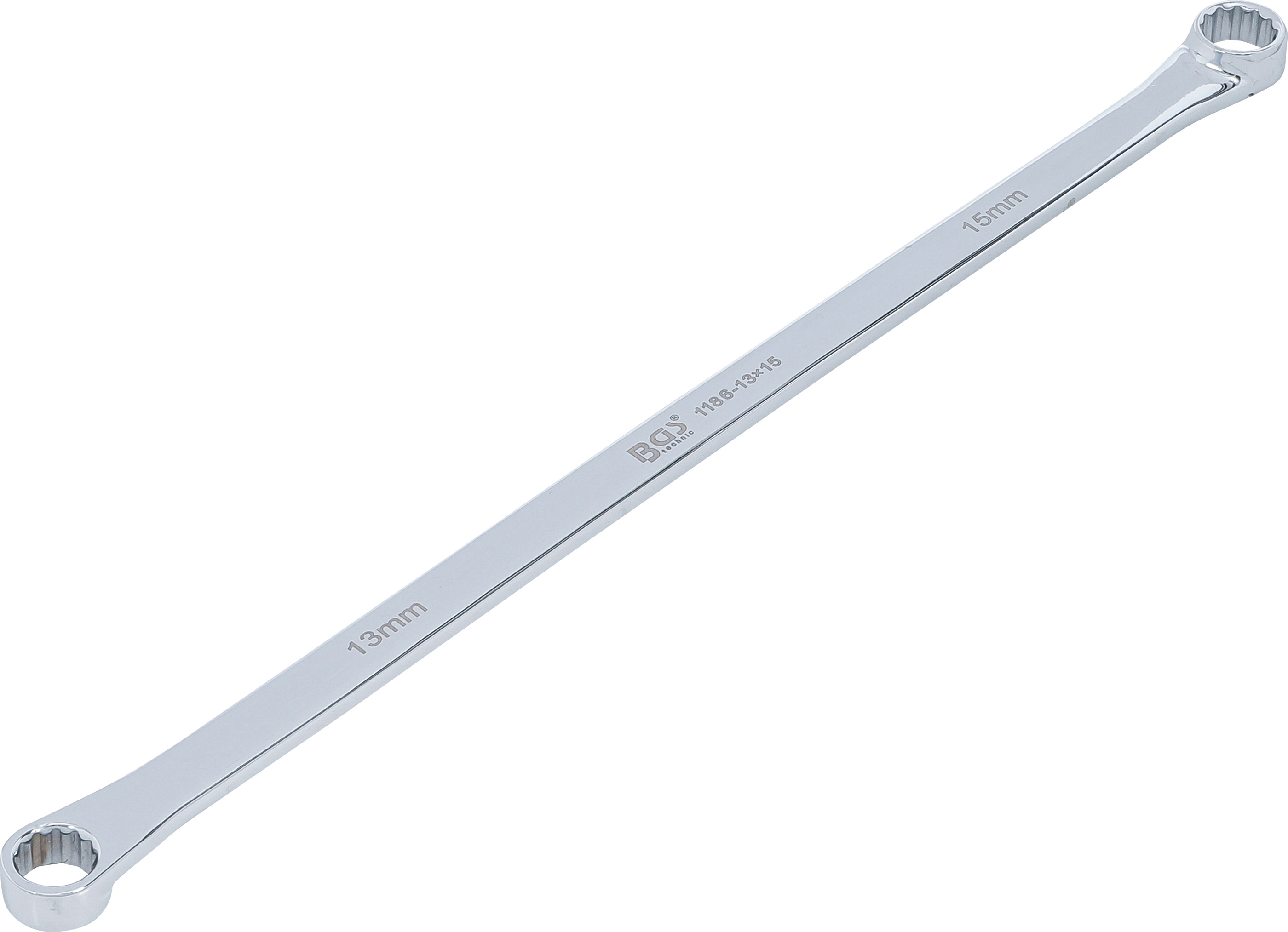 BGS 1186-13x15 Doppel-Ringschlüssel | extra lang | SW 13 x 15 mm