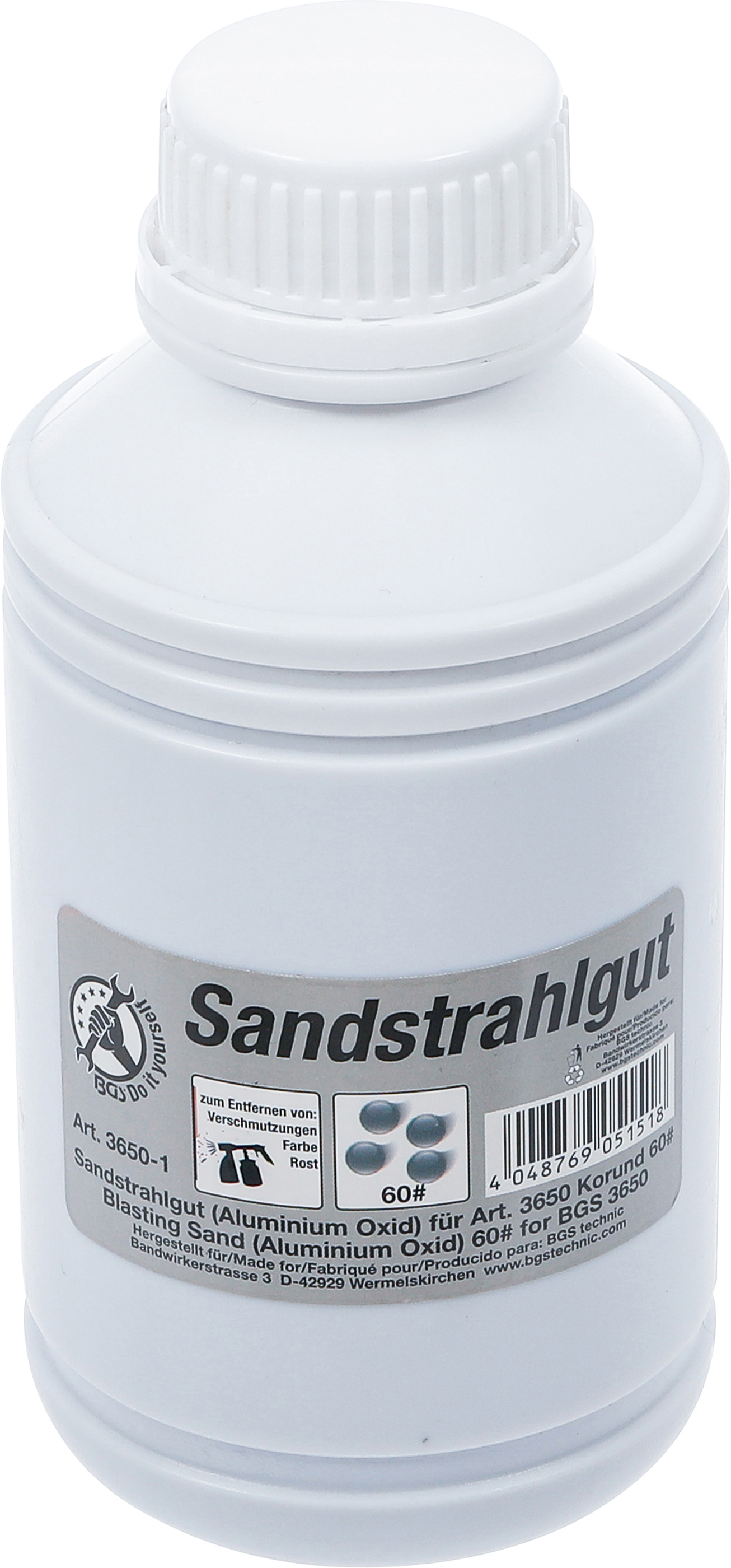 BGS 3650-1 Sandstrahlgut | Aluminium Oxid | Korund 60# | 850 g