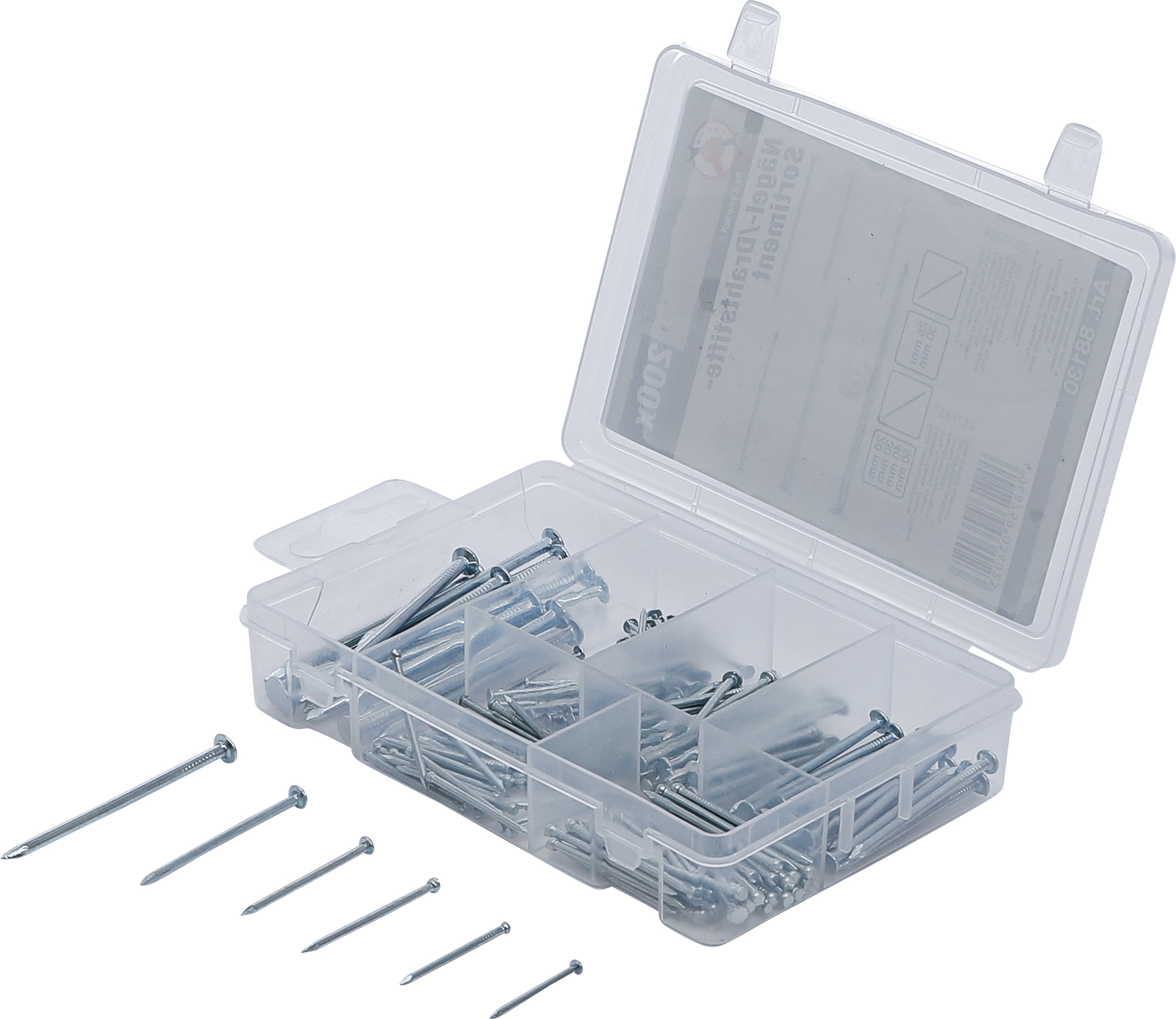 BGS 88130 Nägel-/Drahtstifte-Sortiment | 200-tlg.