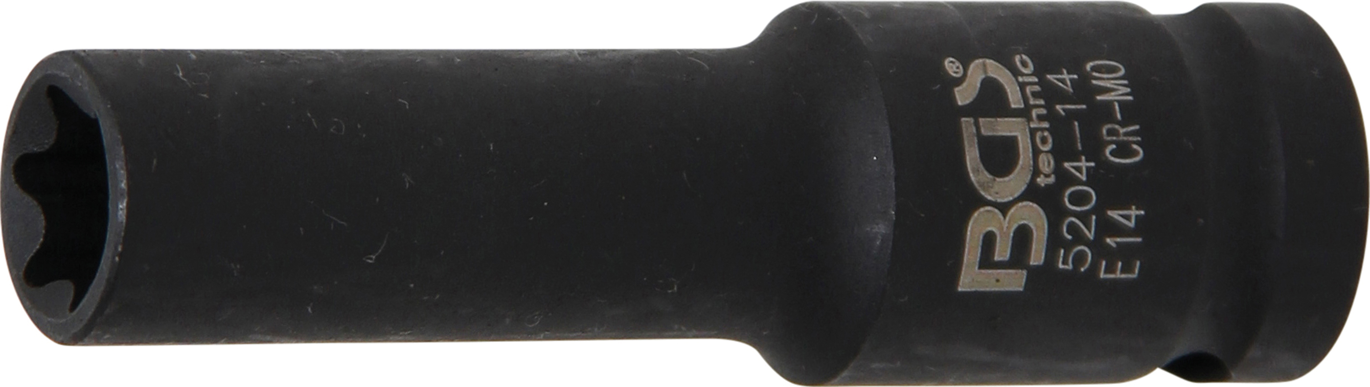 BGS 5204-14 Kraft-Steckschlüssel-Einsatz E-Profil, tief | Antrieb Innenvierkant 12,5 mm (1/2") | SW E14