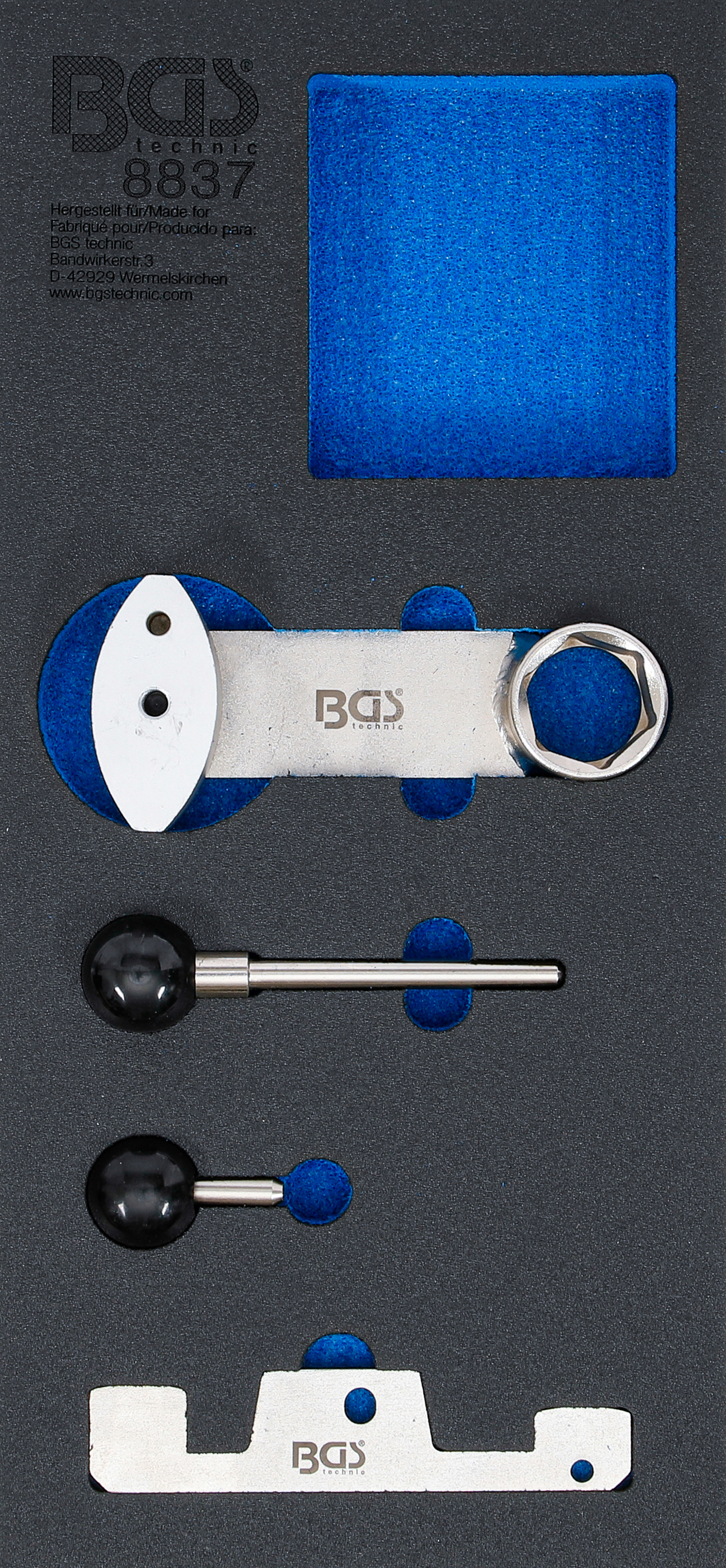 BGS 8837 Werkstattwageneinlage 1/3: Motor-Einstellwerkzeug-Satz | für Porsche 911 (996, 997)