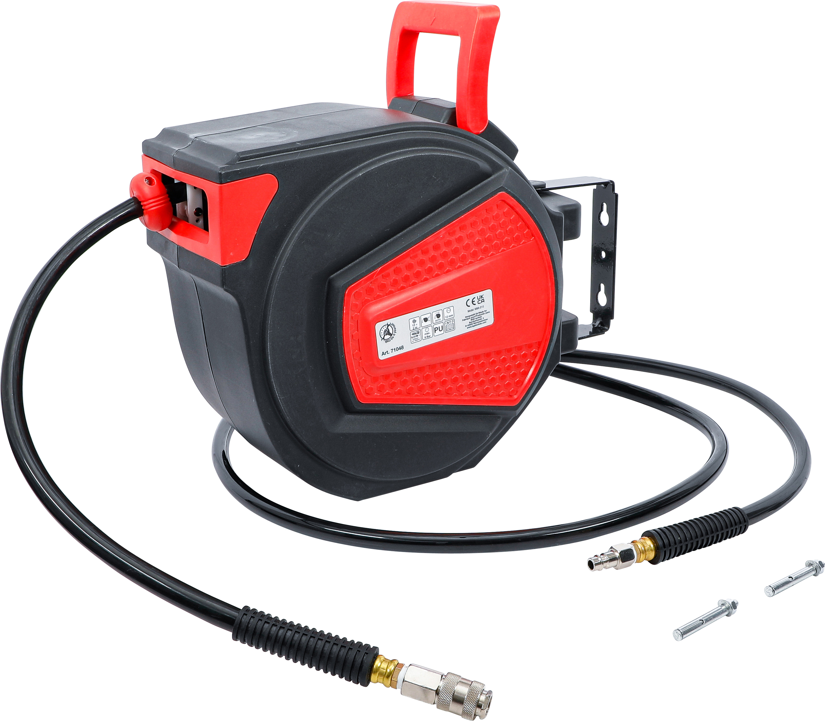 BGS 71048 Druckluftschlauch mit Aufroller | automatisch | 12 m + 2 m