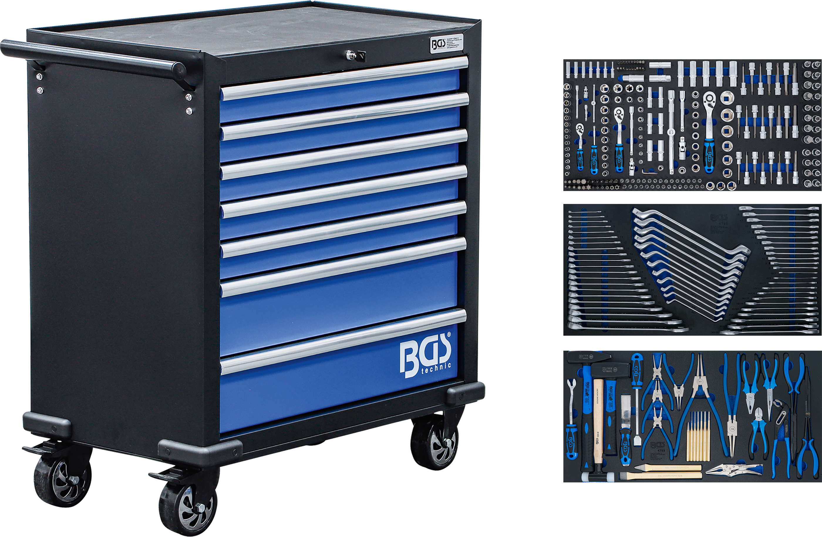 BGS 6063 Werkstattwagen XL | 7 Schubladen | mit 301 Werkzeugen BGS 6063 Werkstattwagen XL | 7 Schubladen | mit 301 Werkzeugen