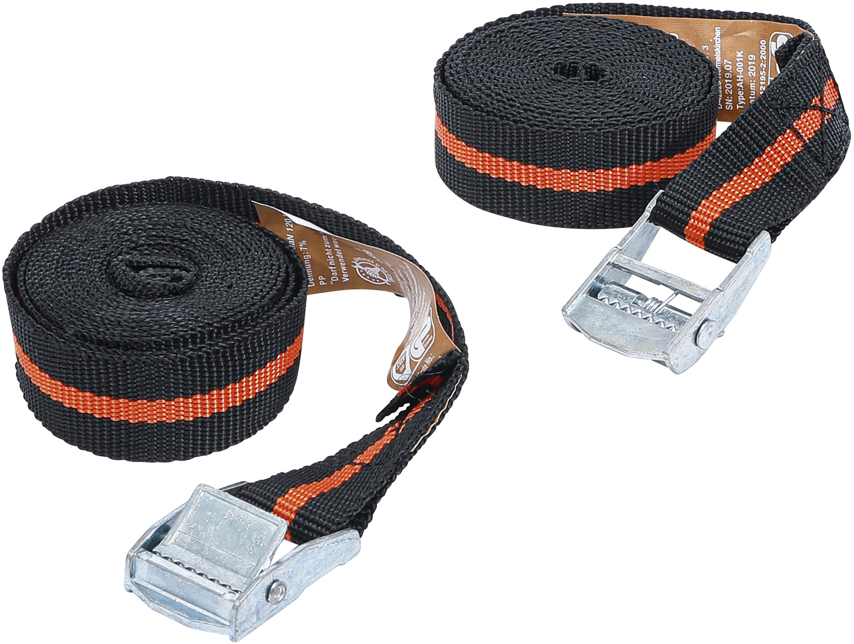 BGS 3599 Spannband-Satz mit Schnellverschluss | 2,5 m x 25 mm | 2-tlg.