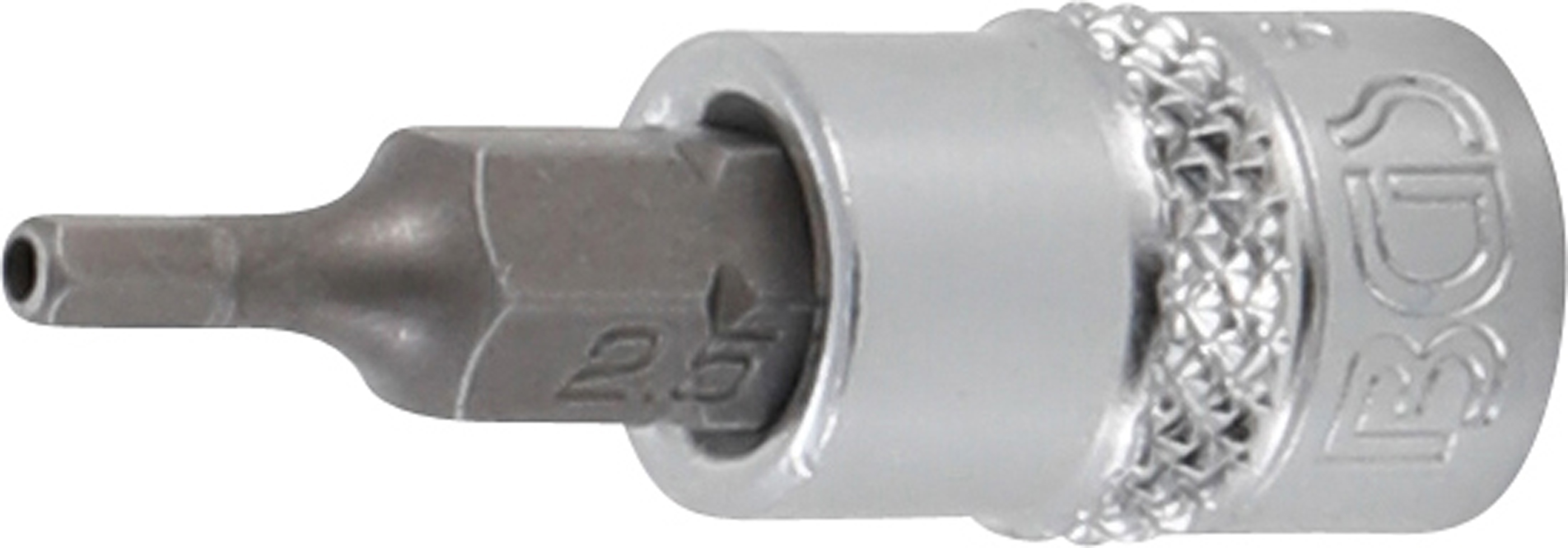 BGS 5156-2-5 Bit-Einsatz | Antrieb Innenvierkant 6,3 mm (1/4") | Innensechskant mit Bohrung 2,5 mm