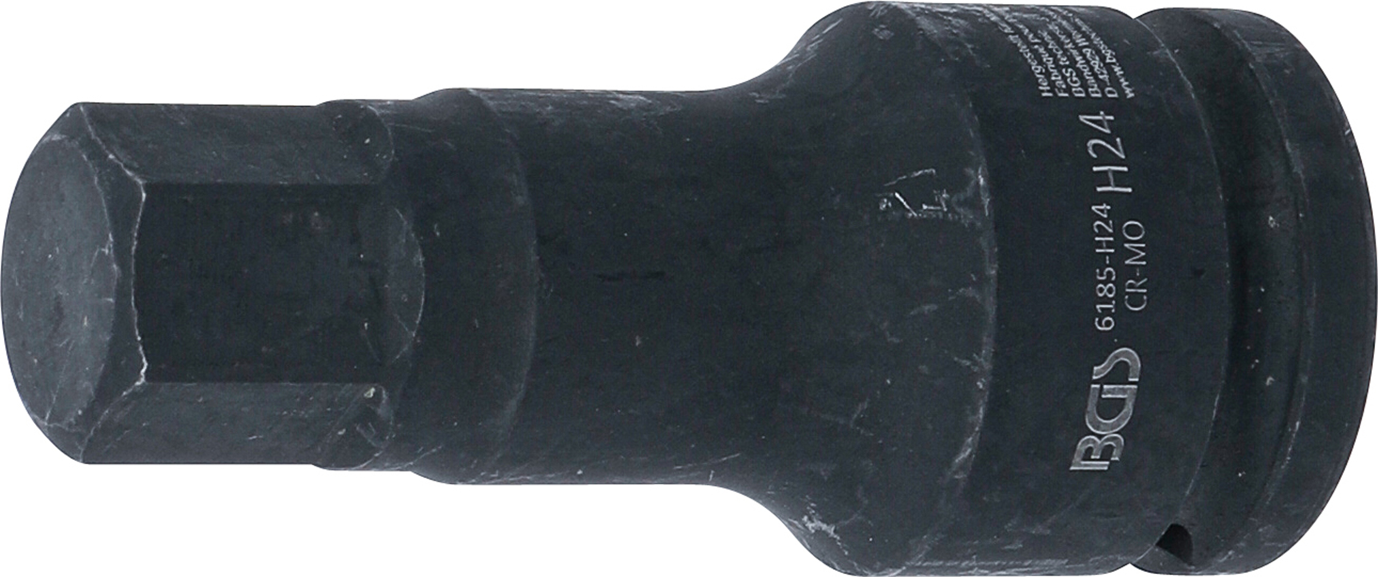 BGS 6185-H24 Kraft-Bit-Einsatz | Länge 100 mm | Antrieb Innenvierkant 20 mm (3/4") | Innensechskant 24 mm
