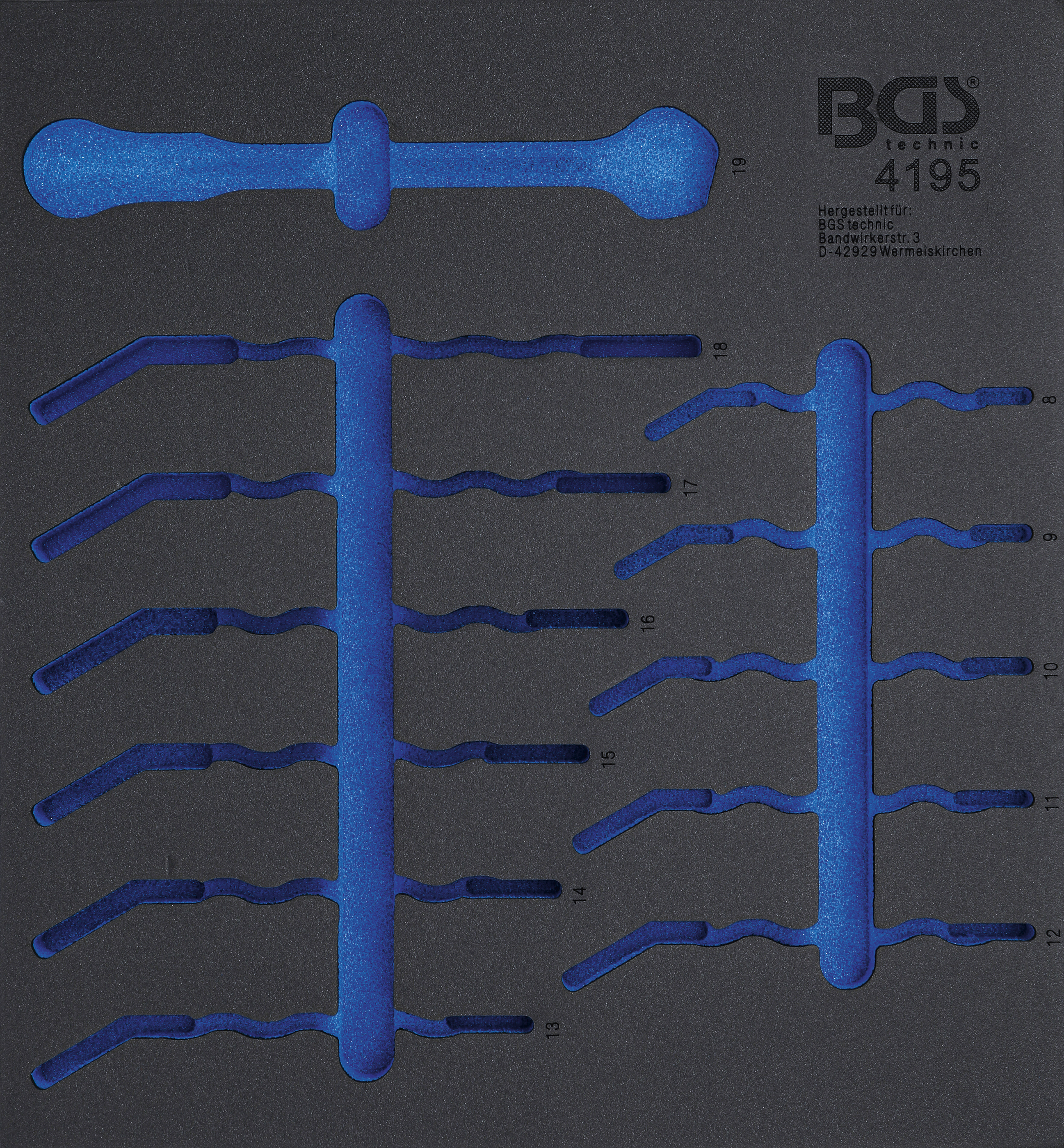 BGS 4195-1 Werkstattwageneinlage 2/3 | leer | für Art. 4195