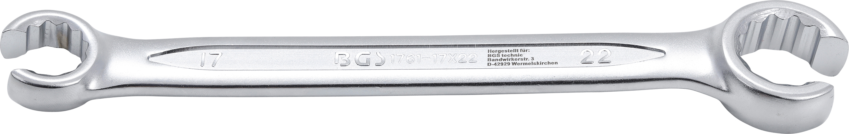 BGS 1761-17x22 Offener Doppel-Ringschlüssel | SW 17 x 22 mm