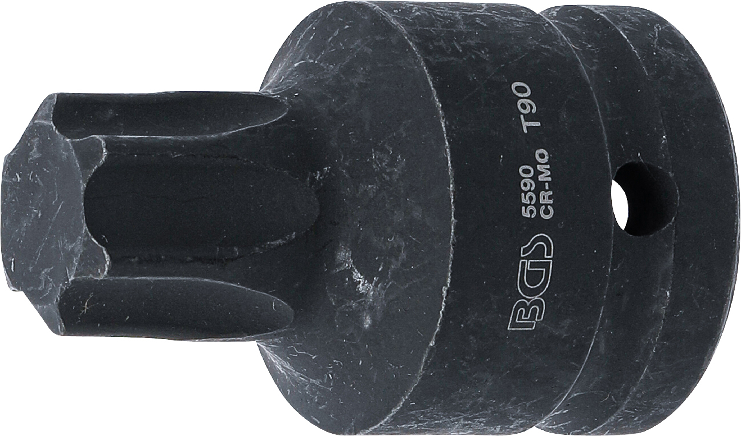 BGS 5590 Kraft-Bit-Einsatz | Länge 60 mm | Antrieb Innenvierkant 20 mm (3/4") | T-Profil (für Torx) T90