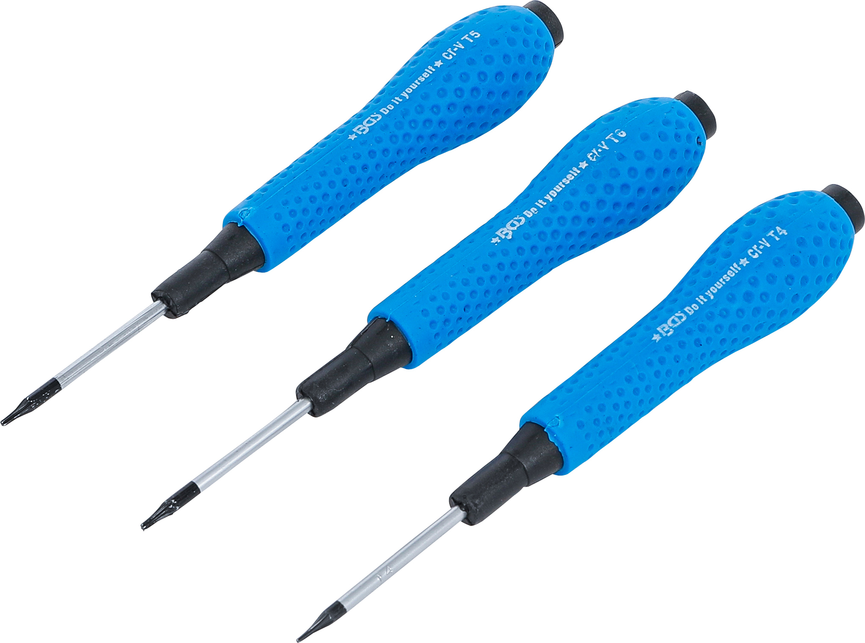 BGS 803 Präzisions-Schraubendreher-Satz | T-Profil (für Torx) T4 / T5 / T6 | 3-tlg.