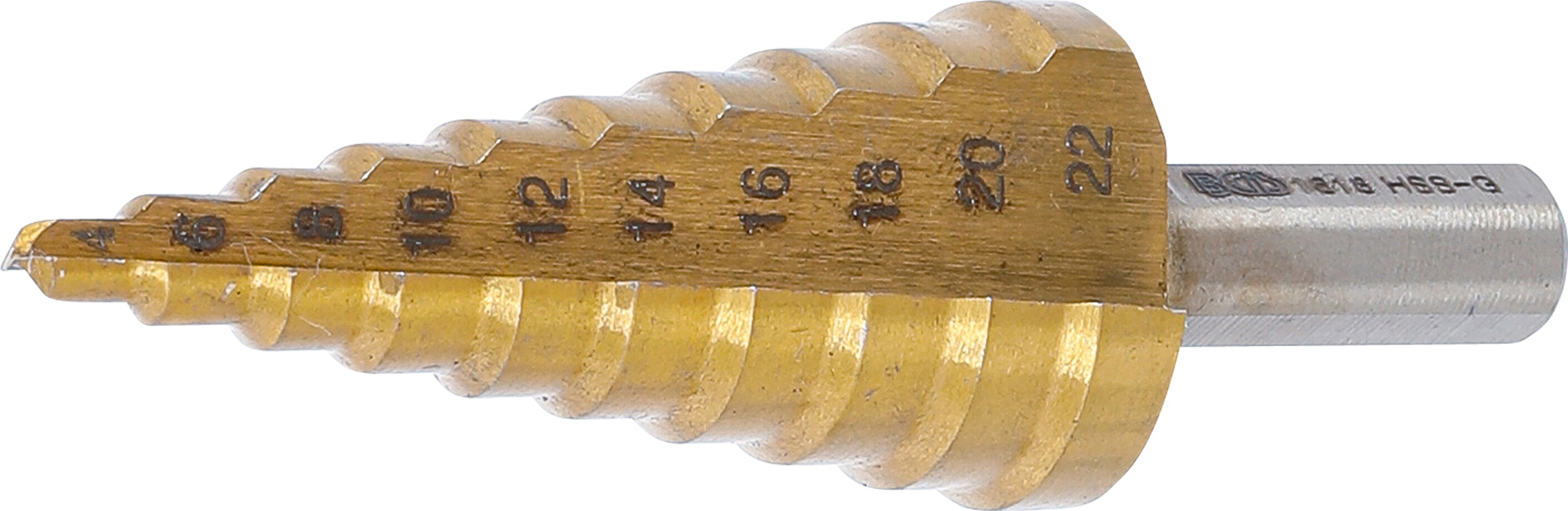 BGS 1618 Stufenbohrer | titannitriert | Ø 4 - 22 mm