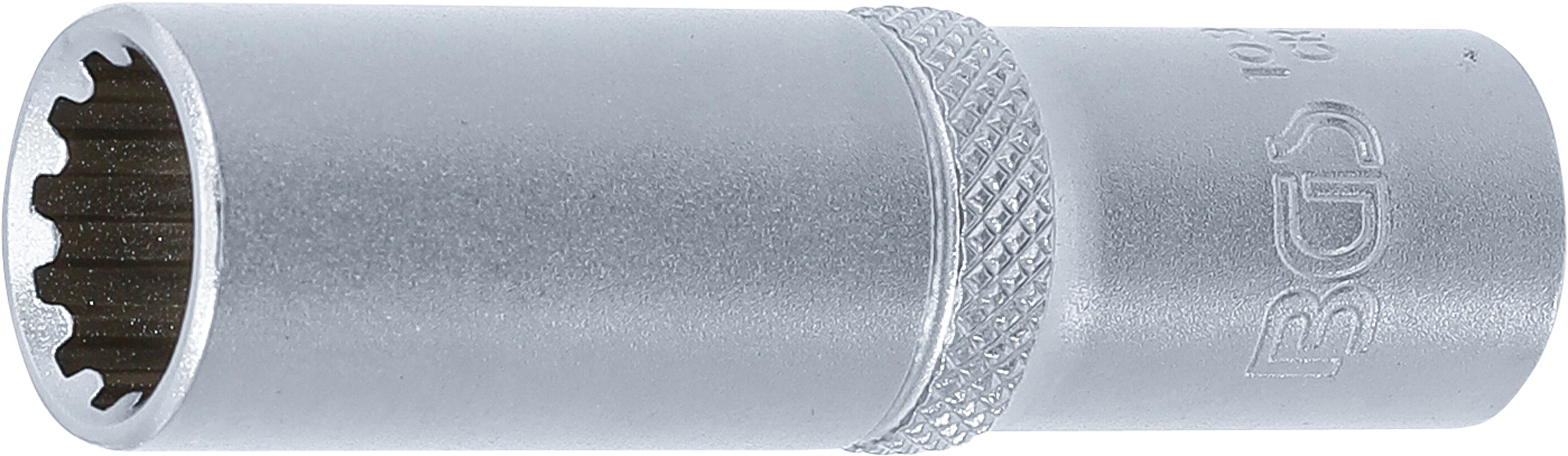 BGS 10352 Steckschlüssel-Einsatz Gear Lock, tief | Antrieb Innenvierkant 10 mm (3/8") | SW 12 mm