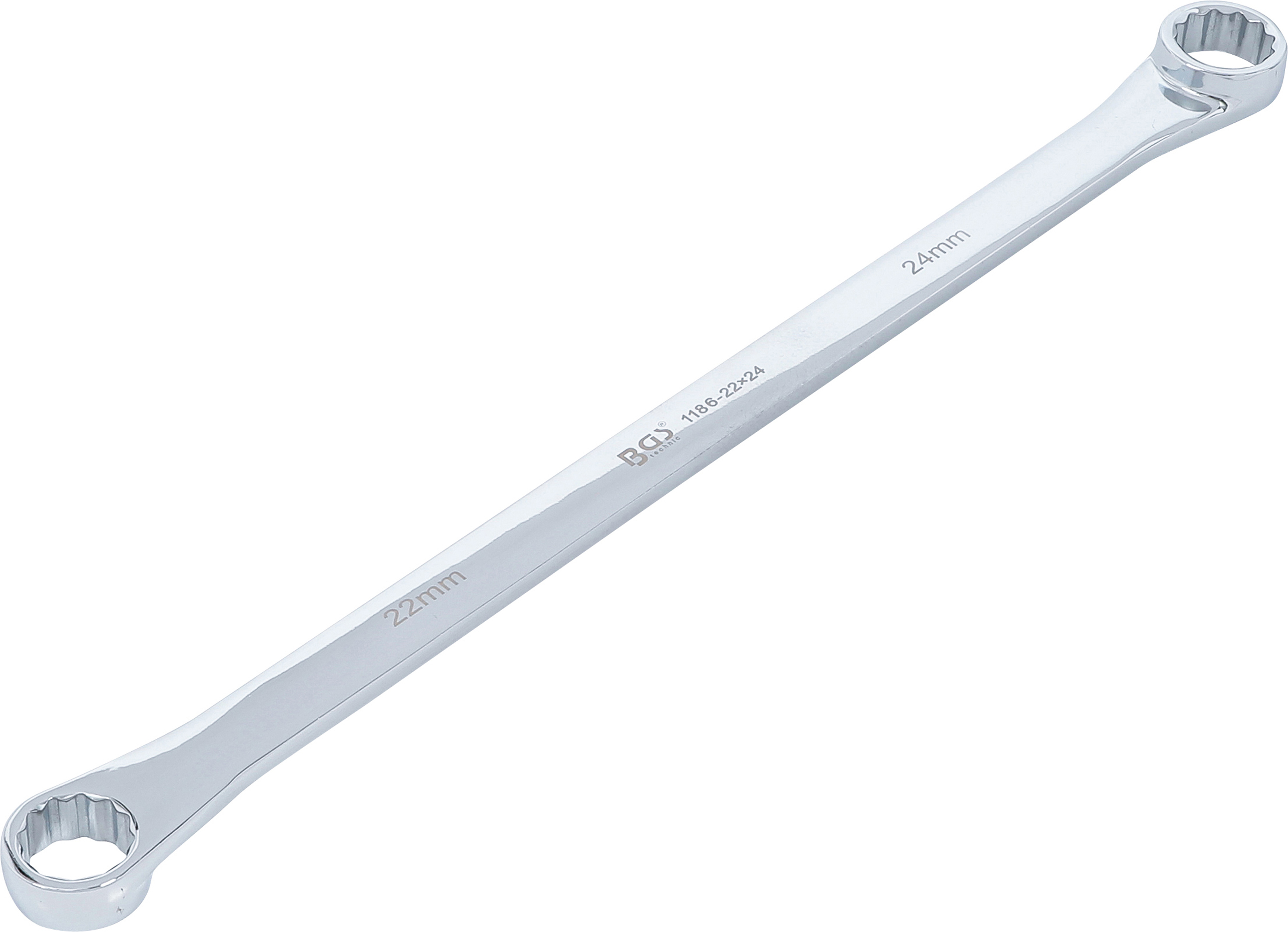BGS 1186-22x24 Doppel-Ringschlüssel | extra lang | SW 22 x 24 mm