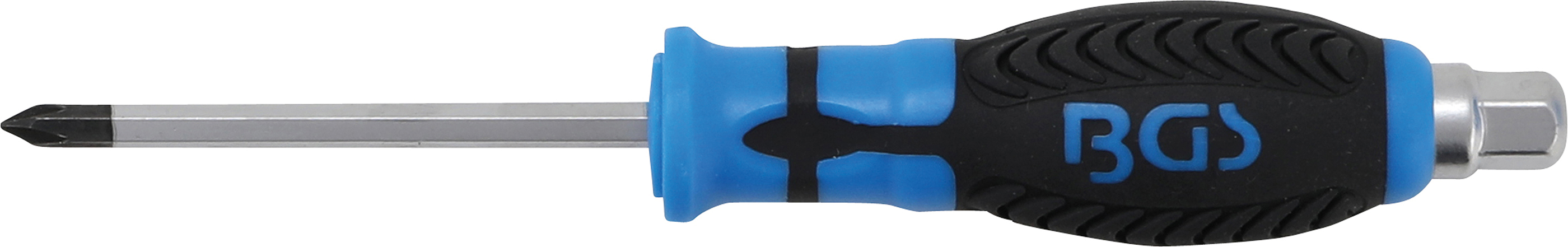 BGS 7911 Schraubendreher, Klinge mit Sechskant-Profil | Kreuzschlitz PH1 | Klingenlänge 75 mm