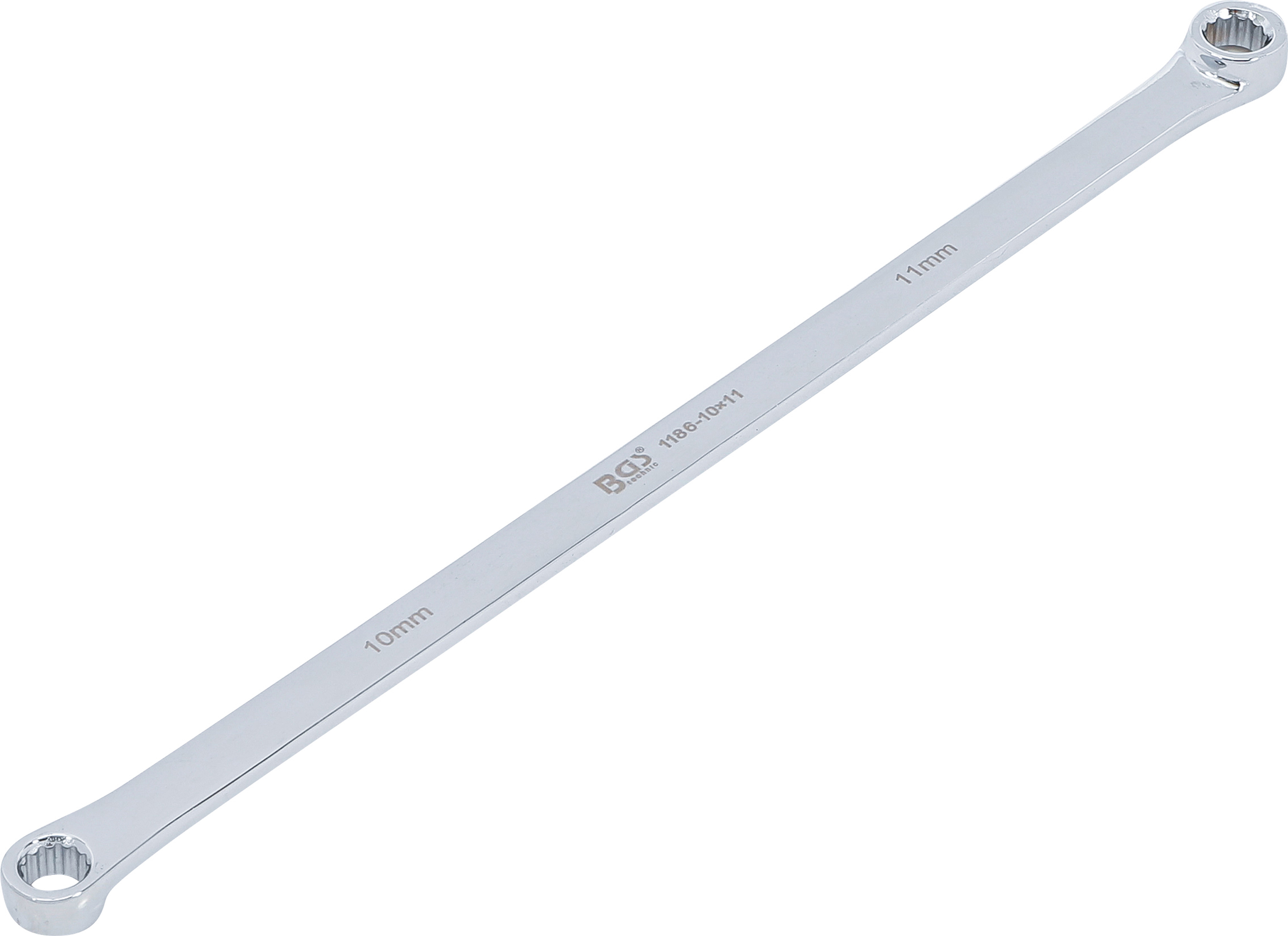 BGS 1186-10x11 Doppel-Ringschlüssel | extra lang | SW 10 x 11 mm