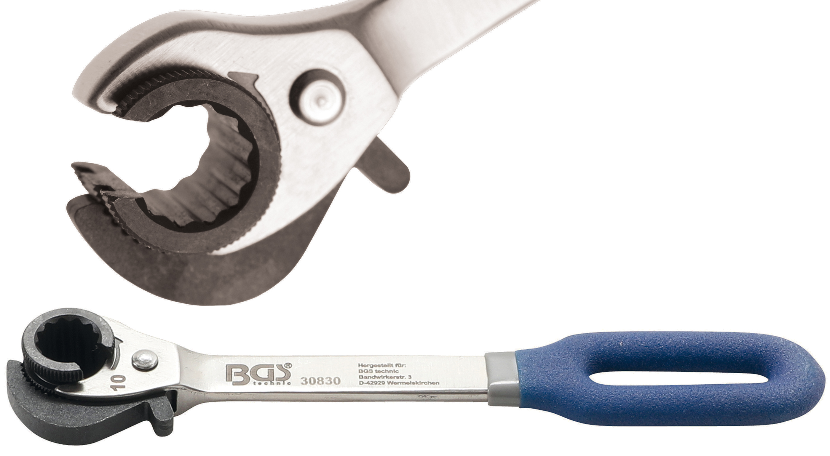 BGS 30830 Ratschen-Ringschlüssel, offen | SW 10 mm